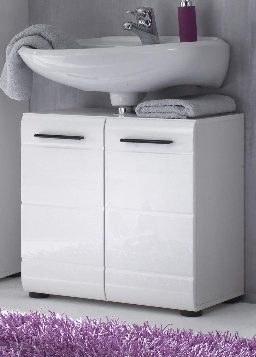trendteam Waschbeckenunterschrank Gloss (Badschrank in weiß, günstig online kaufen