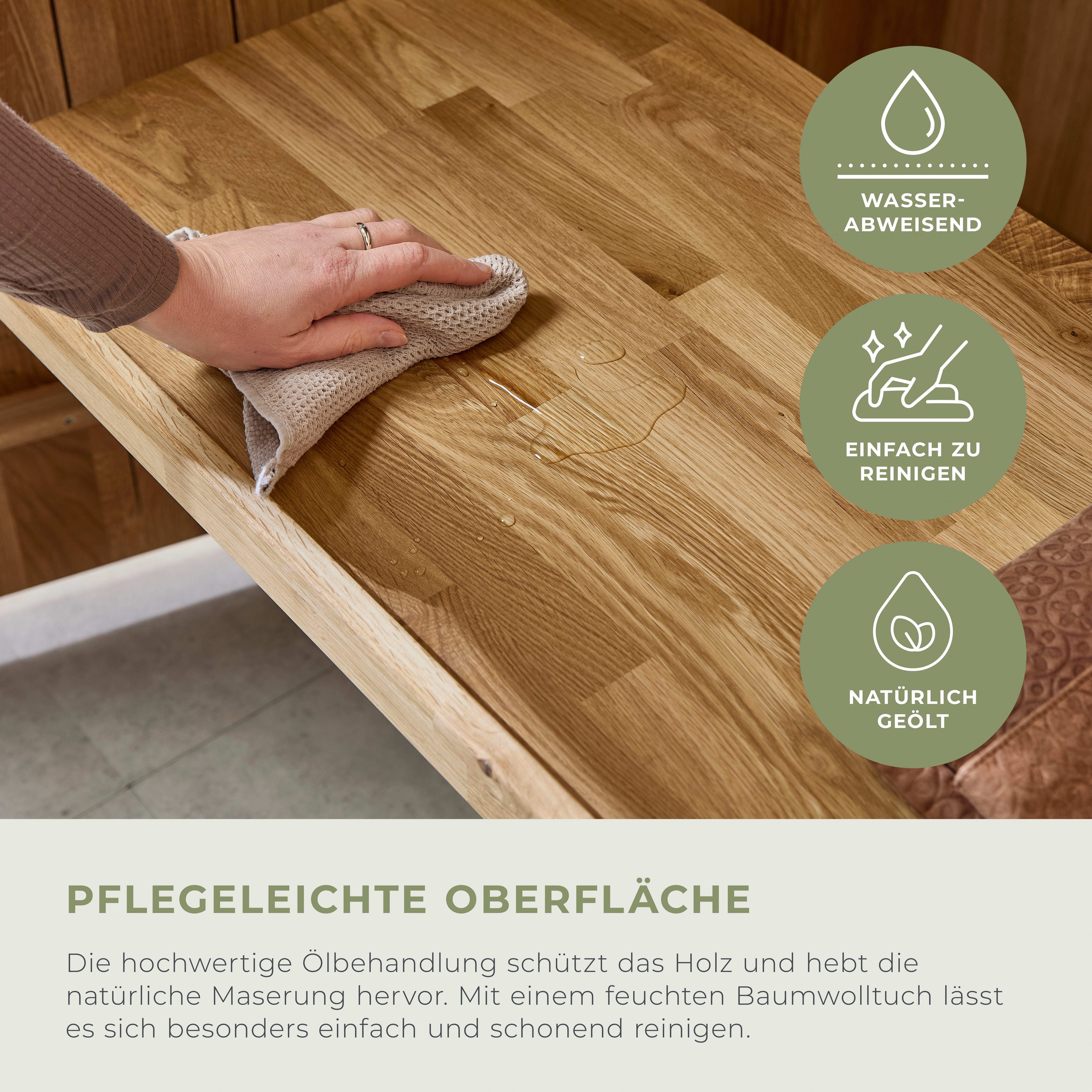 Home affaire Kleiderschrank Ambroise aus Wildeiche, erhältlich in verschiedenen Breiten Massivholz-Kleiderschrank, im 50 cm Raster planbar – Bild 4 von 5