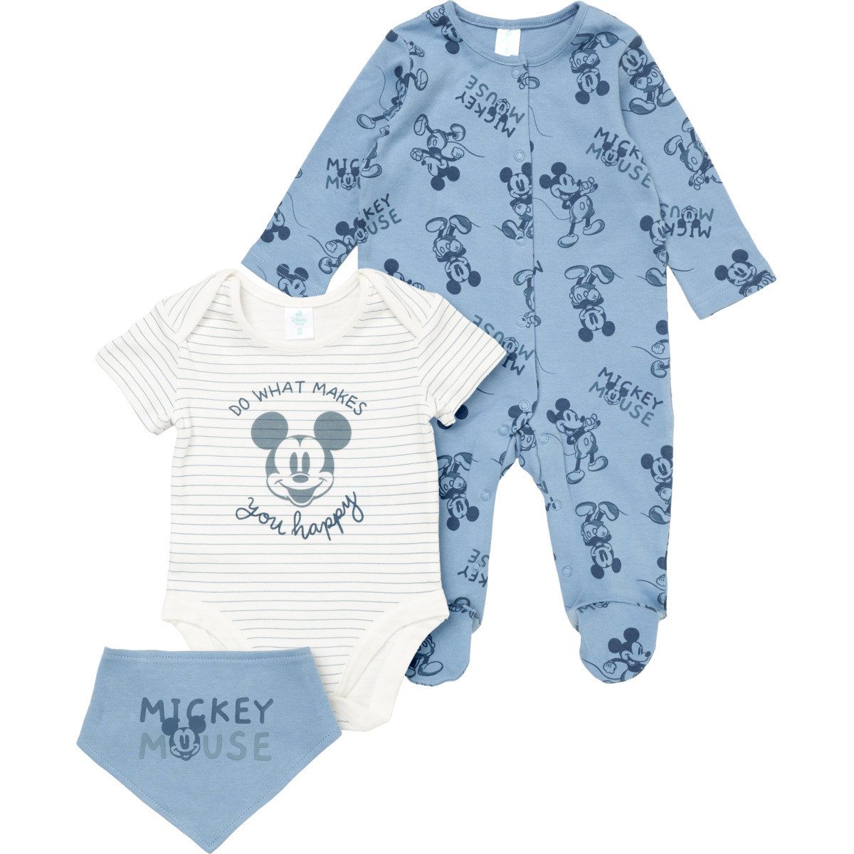 Disney Body Minnie Mouse Unisex Kinder (3-tlg) Baby Outfit, Geschenkset, Erstausstattungsset, Babyerstausstattung