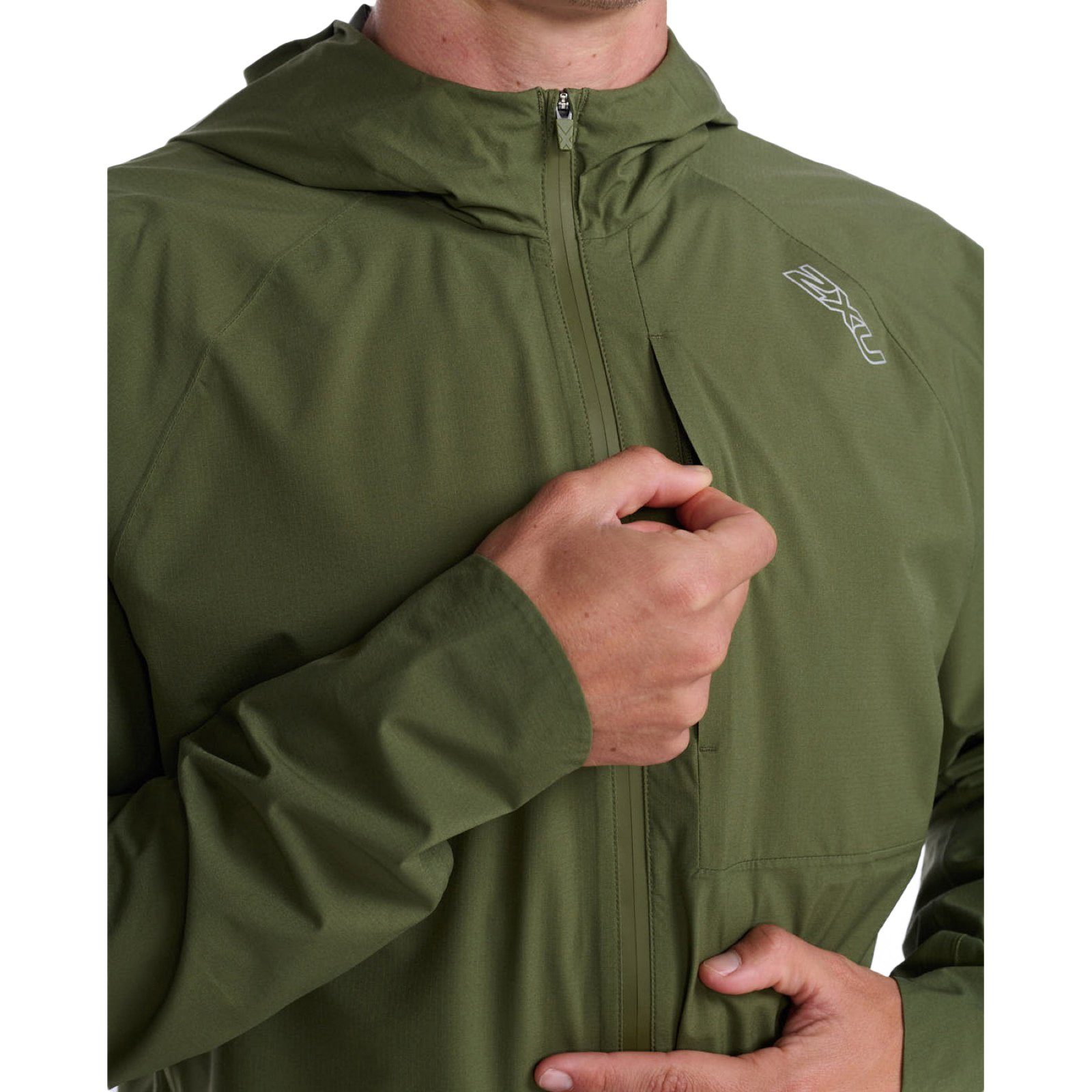 Jacket Reflektierende Laufjacke 20k/50k Light Speed Reißverschlusstasche WP Laufjacke / Wasserdichte (1-St) / Logos Stretch-Membrane 2xU