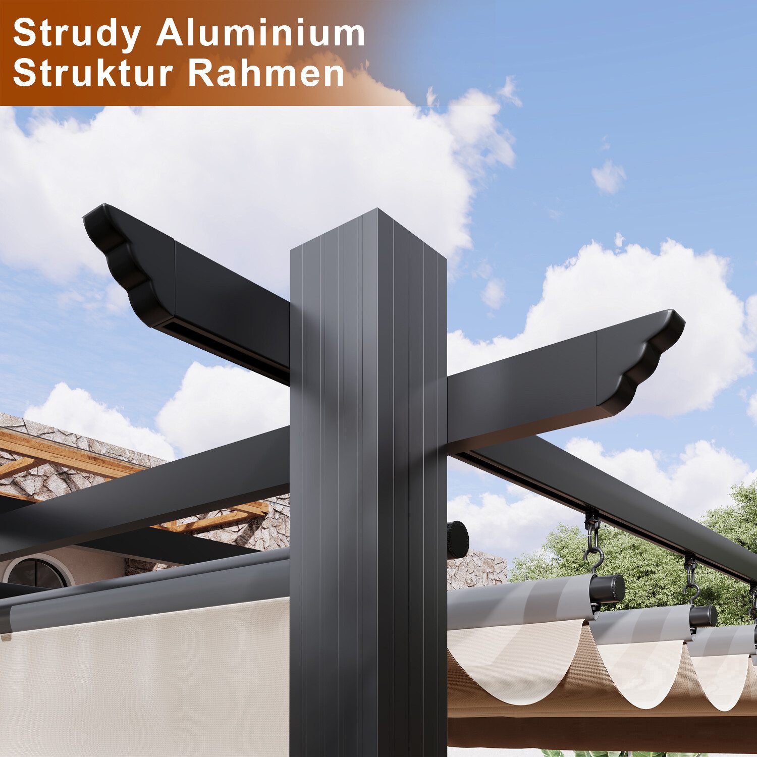 HOMALL Pavillon Pergola 3x3/3x4m Gartenpavillon Pavillon mit Aluminiumrahme günstig online kaufen