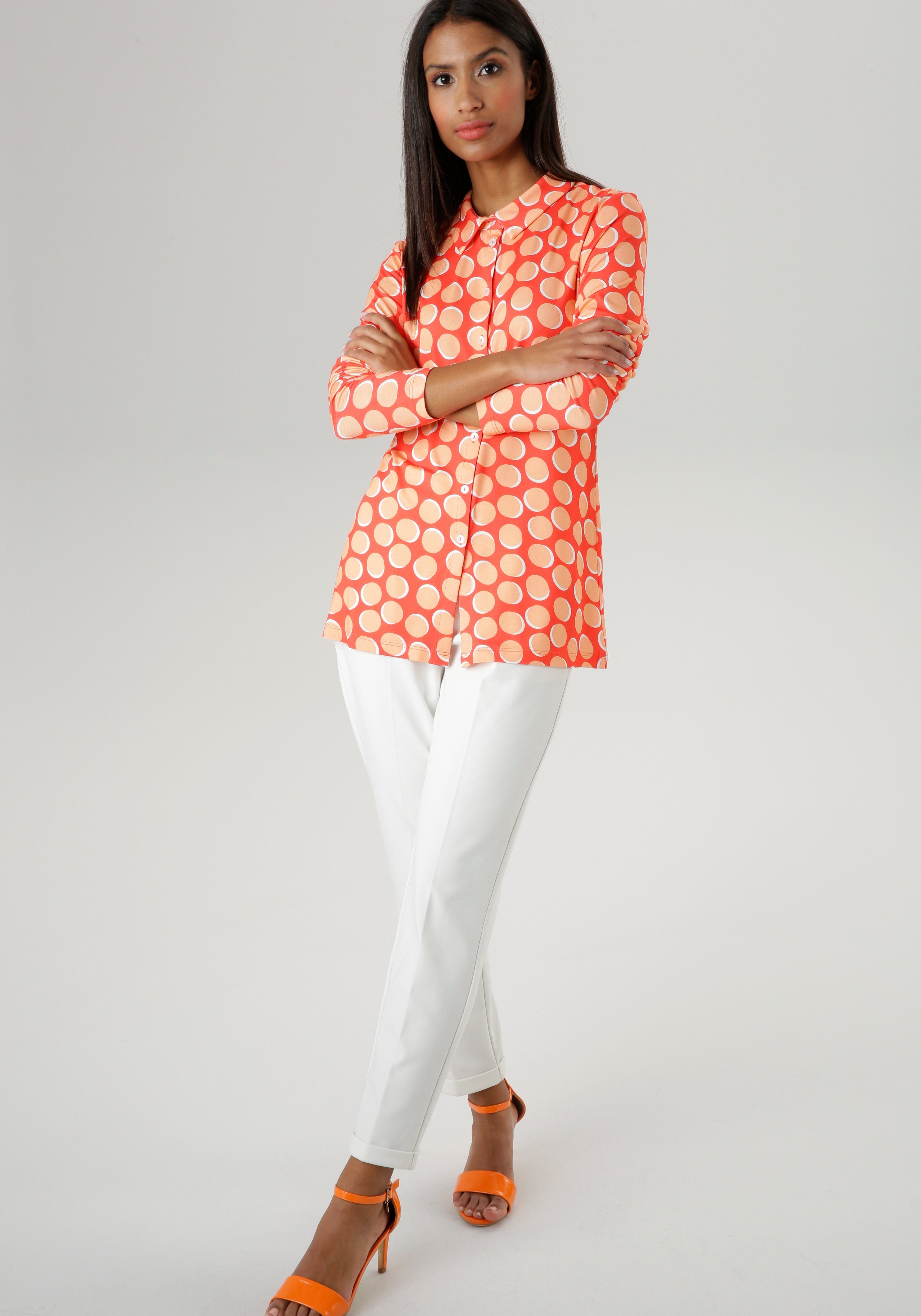 Jersey - NEUE SELECTED Aniston KOLLEKTION Hemdbluse elastischem aus