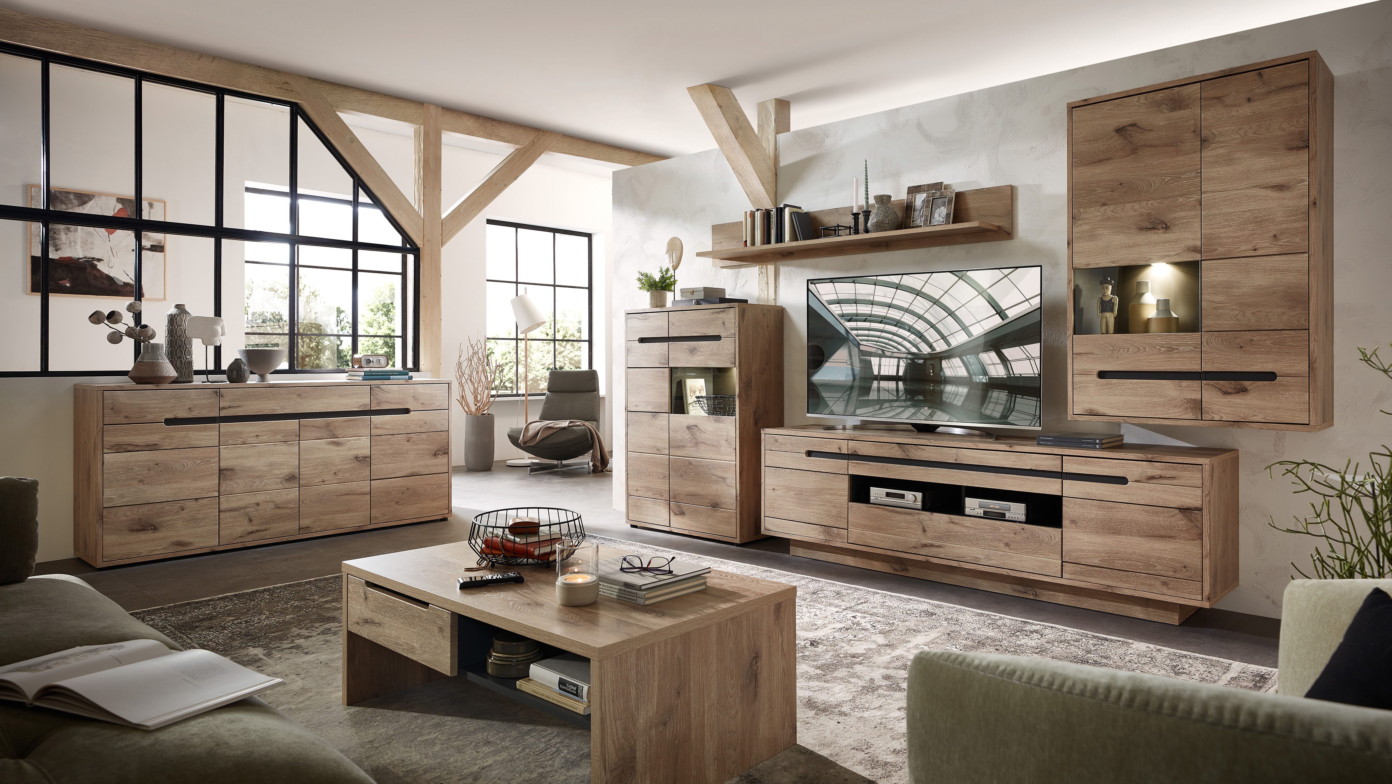 Innostyle Vitrine BELLANO Viking Oak Nature