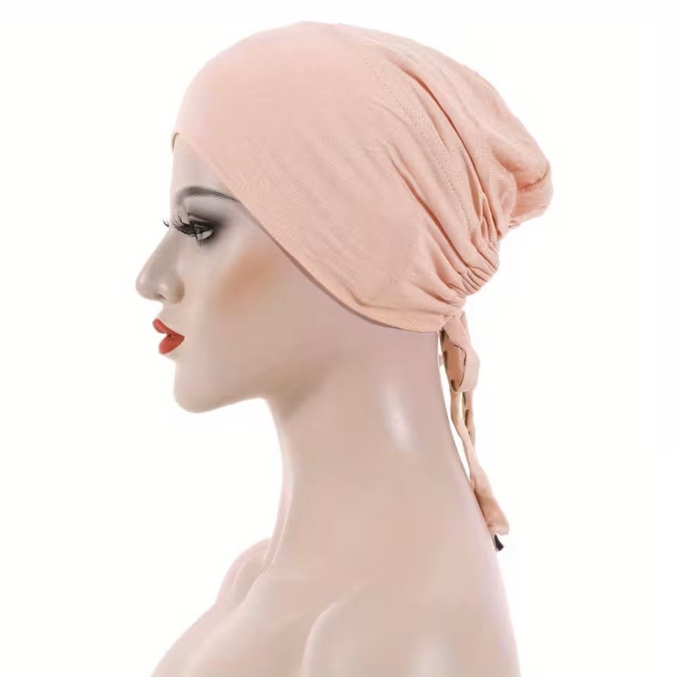 Aymasal Kopftuch Elastischer & Atmungsaktiver Unterkopftuch Bone Bonet mit Gummiband, (Einzeln, Einzelartikel), Kopftuch Elastisches & Atmungsaktives Unterkopftuch