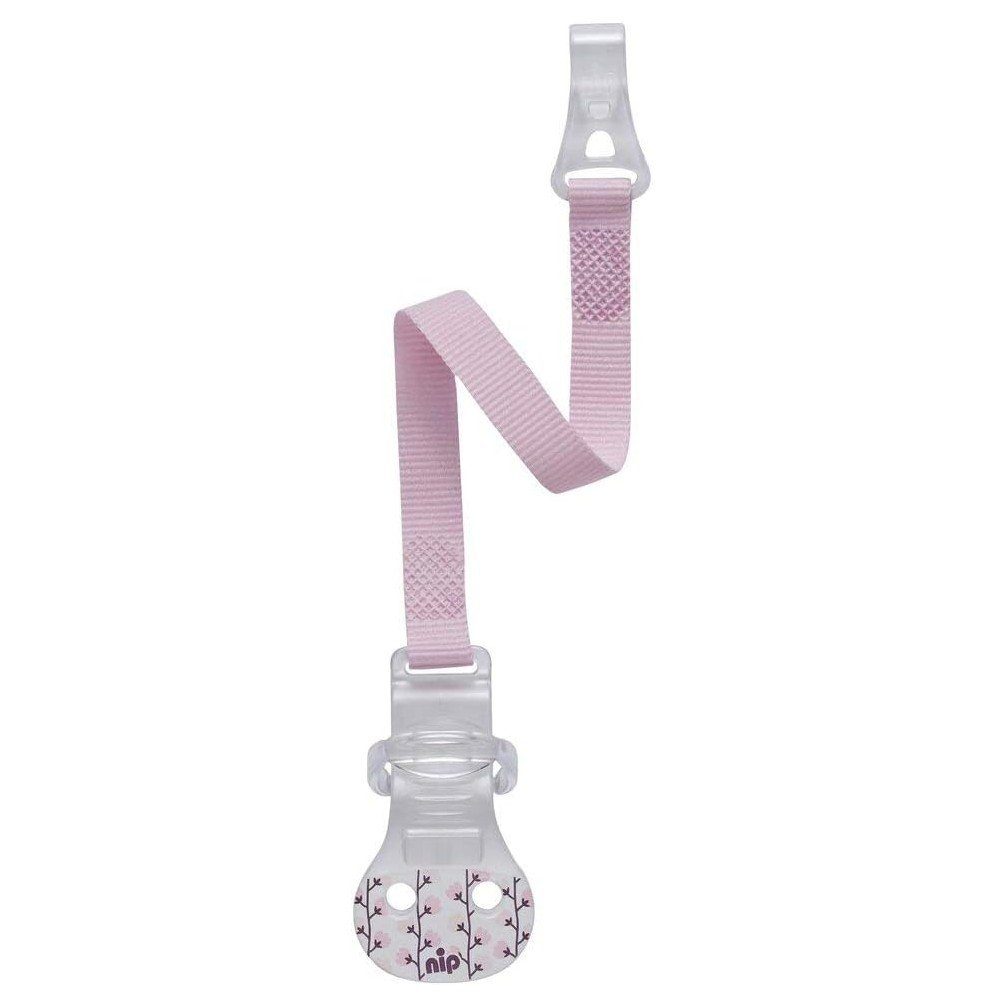 nip Schnullerbefestigung Clip Schnullerband Textil mit Haken