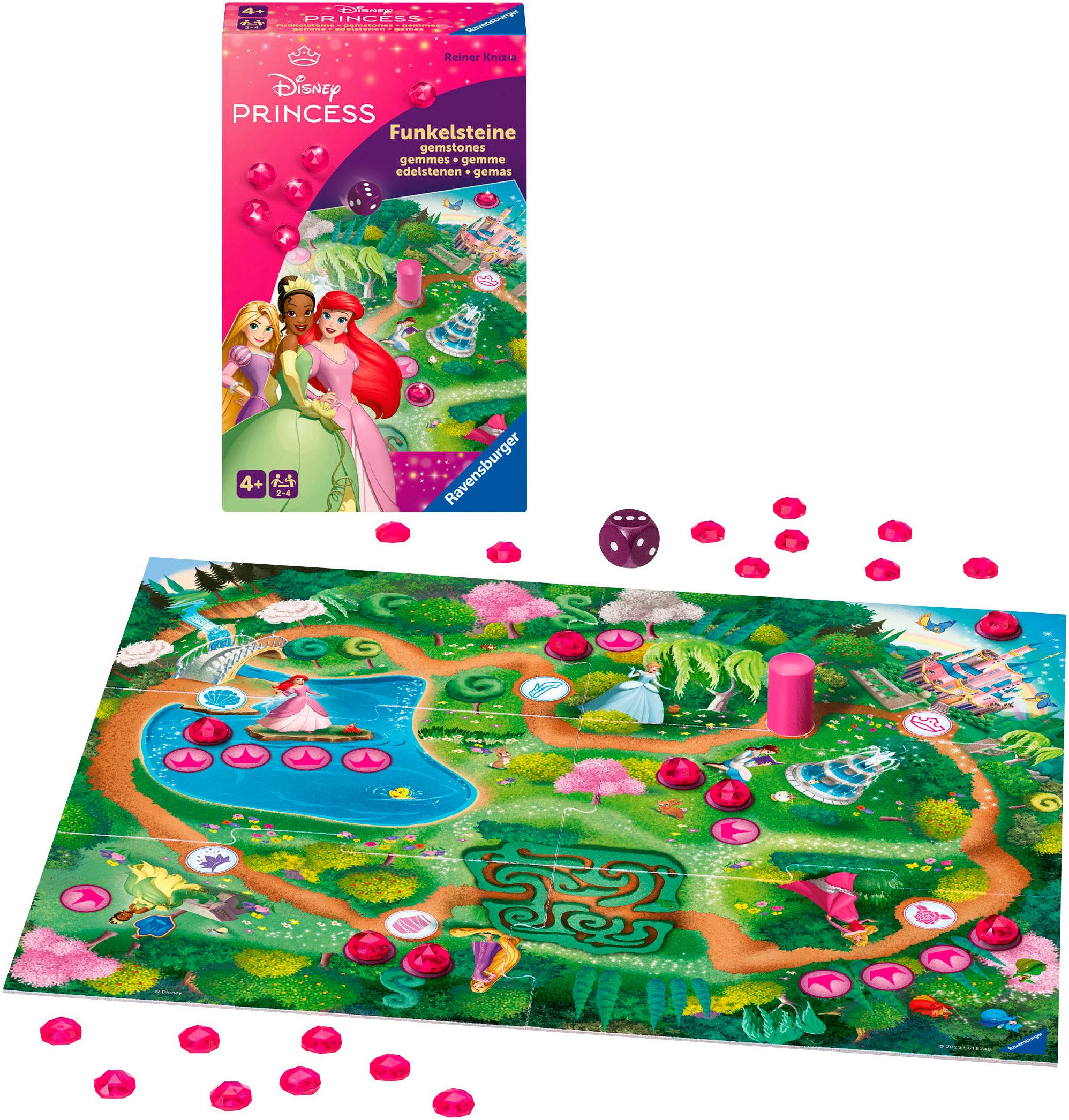 Ravensburger Spiel Disney Princess: Funkelsteine, Kinderspiel, Made in Europe