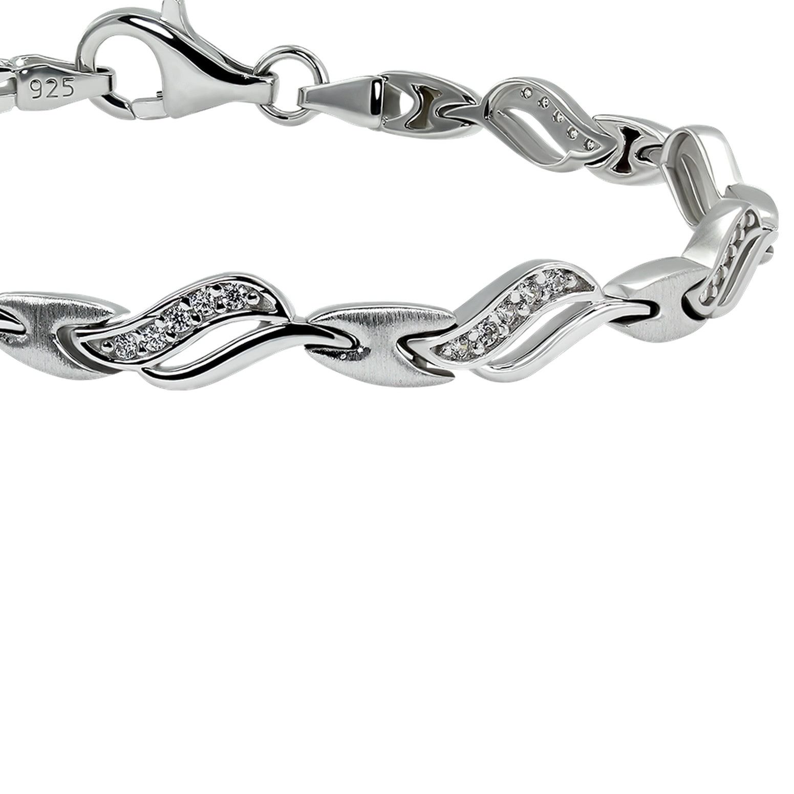 SilberDream Silberarmband SilberDream Armband Wave Zirkonia weiß (Armband), günstig online kaufen