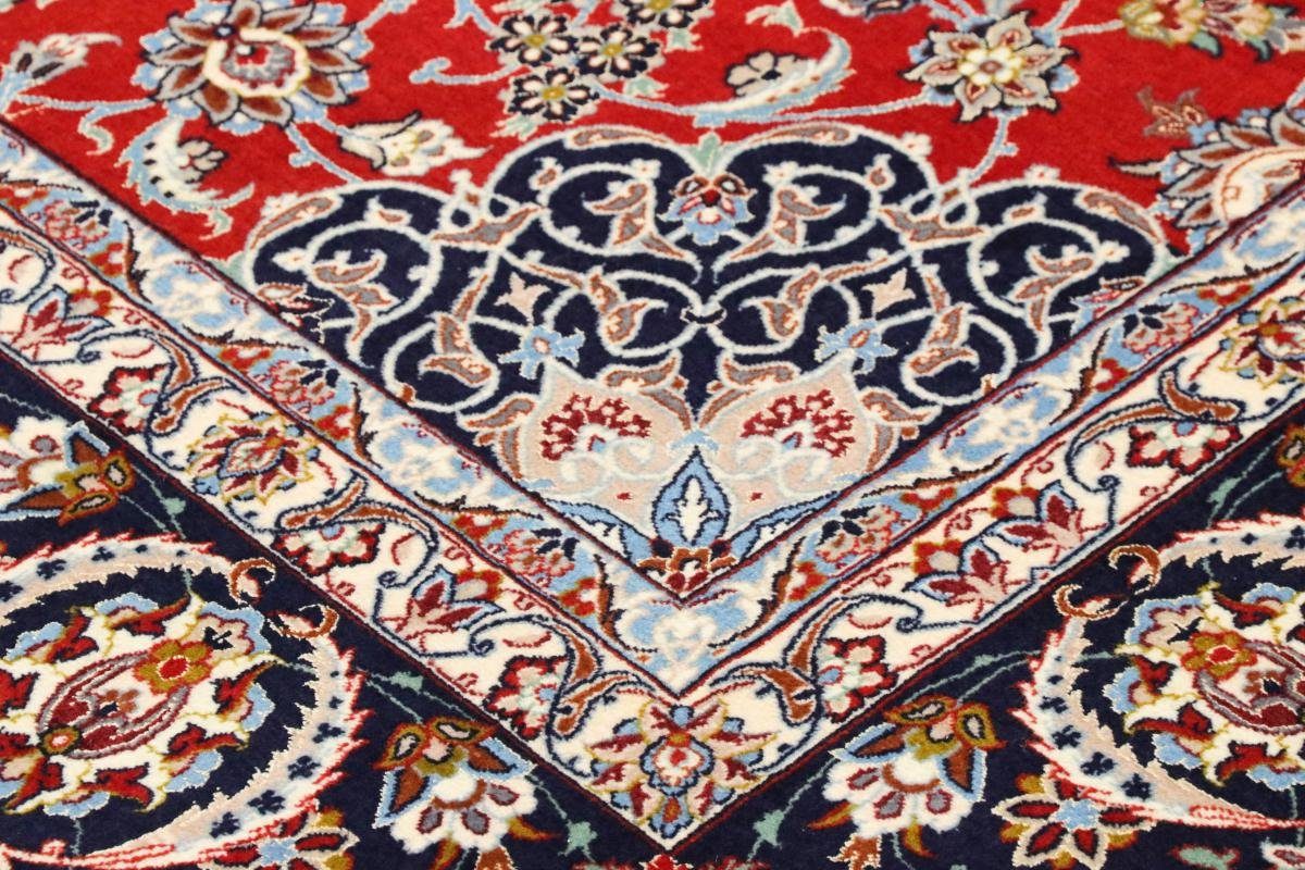 Orientteppich Isfahan 199x301 Handgeknüpfter Orientteppich Perserteppich, Höhe: / 6 Nain Trading, rechteckig, mm