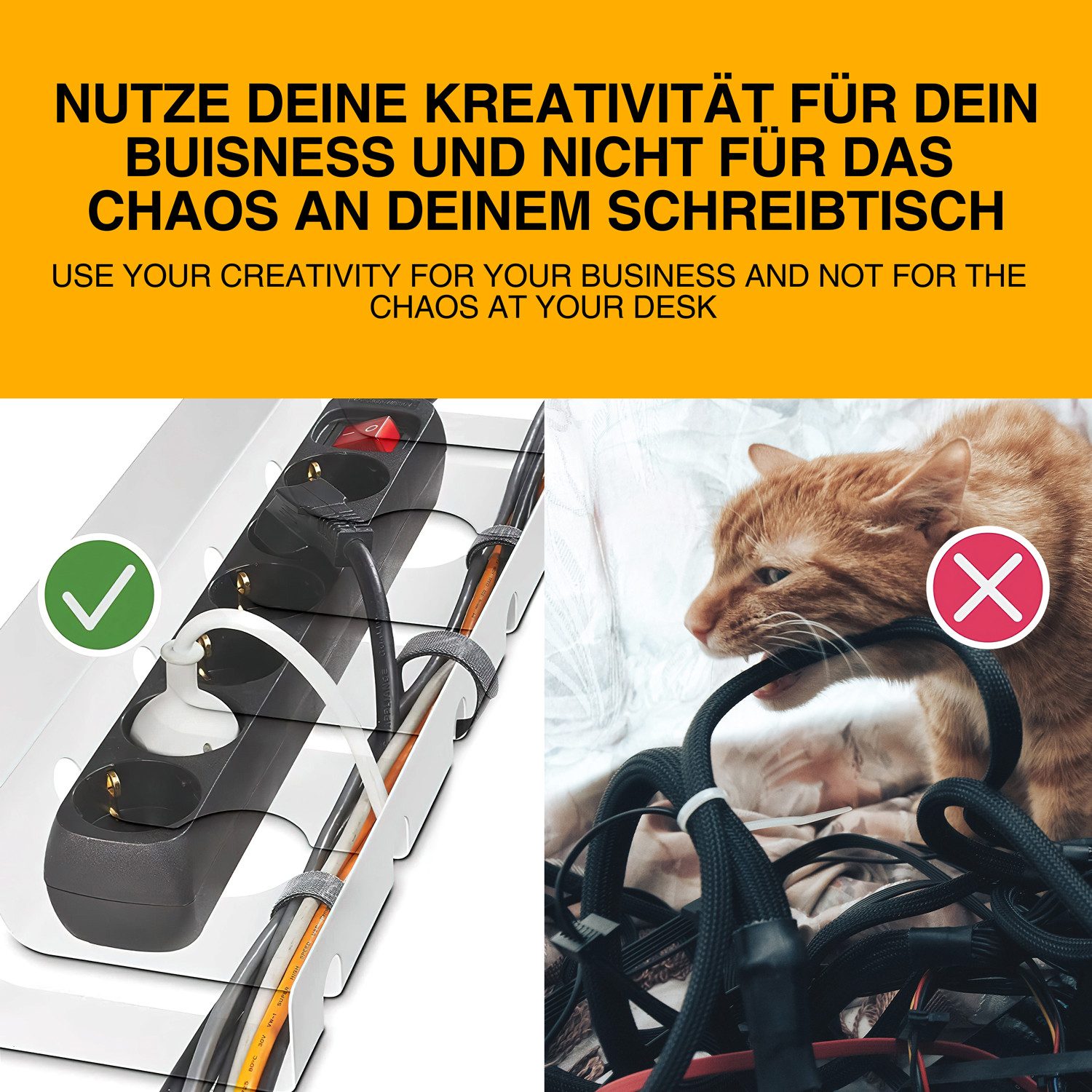 Goods+Gadgets Kabelkanal Goods+Gadgets Kabelkanal – Kabelmanagement Schreibtisch & Kabelhalter (Kabelhalter, Kabelwanne, Kabelkorb, 1-St) – Bild 5 von 5