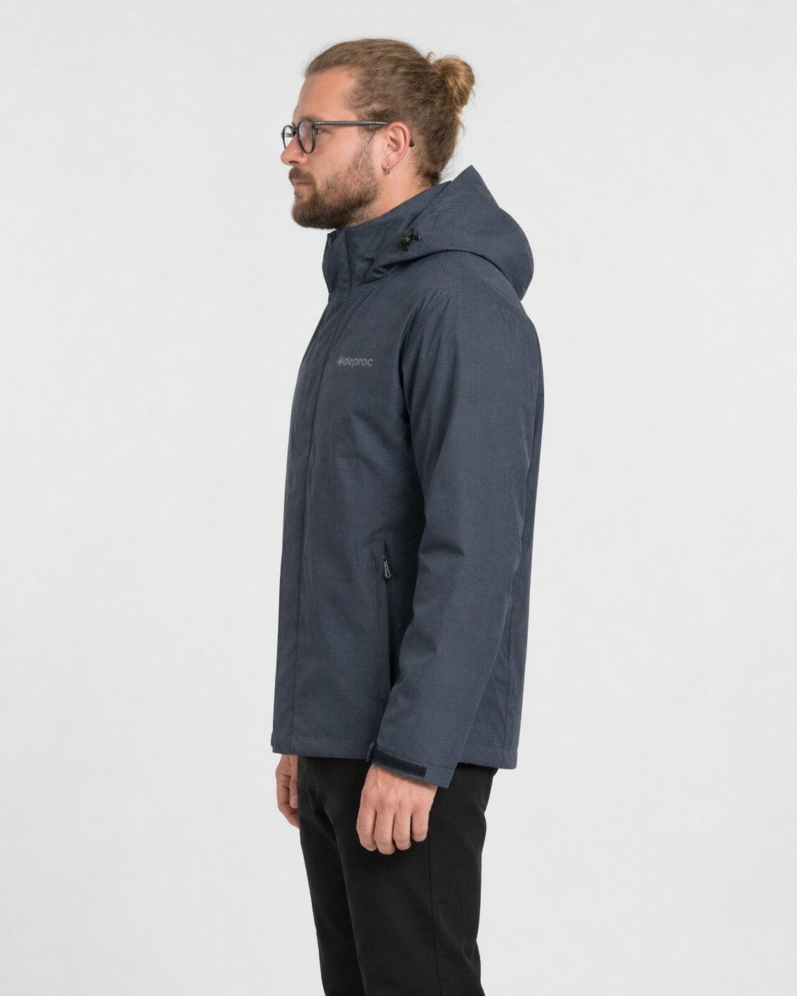 DEPROC Active Outdoorjacke LAVAL MEN CS Funktionsjacke, Wanderjacke, Regenjacke abnehmbare Kapuze