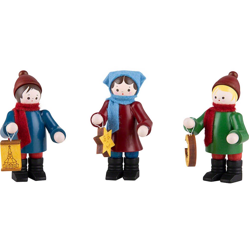 Volkskunstwerkstatt Romy Thiel Dekofigur Thiel-Figuren Lampionkinder (3-teilig - bunt - 6cm) von Romy Thiel