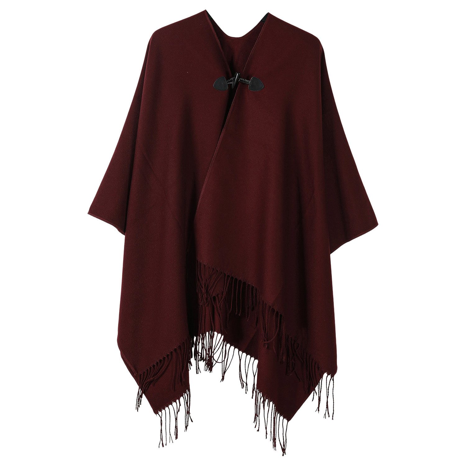 Refttenw Poncho Damen Warm Elegant Poncho,Cardigans Pullover,Mit Quasten,Kn günstig online kaufen