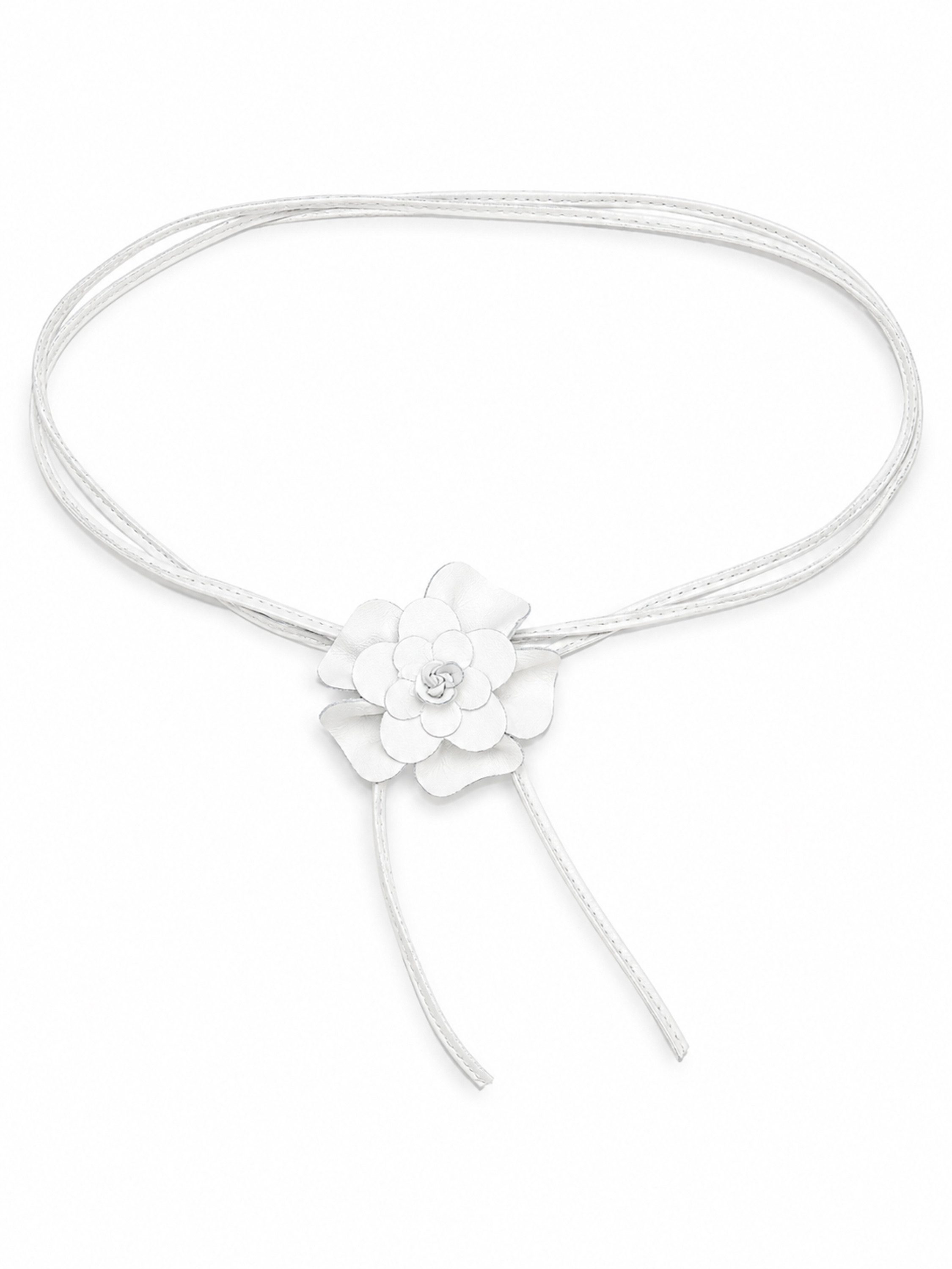 COLLEZIONE ALESSANDRO Taillengürtel Blüte Lederband mit echt Leder Blüte