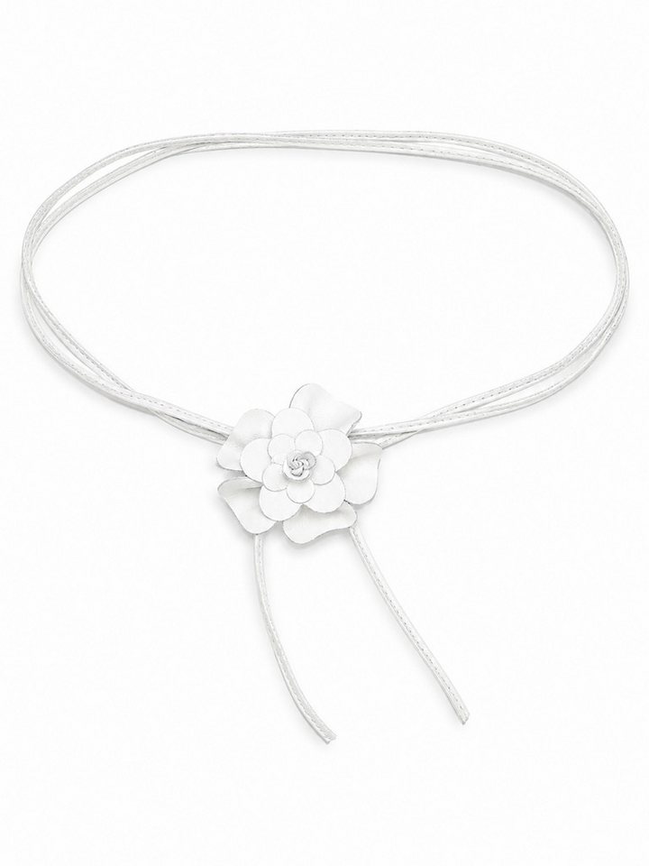 COLLEZIONE ALESSANDRO Taillengürtel Blüte Lederband mit echt Leder Blüte