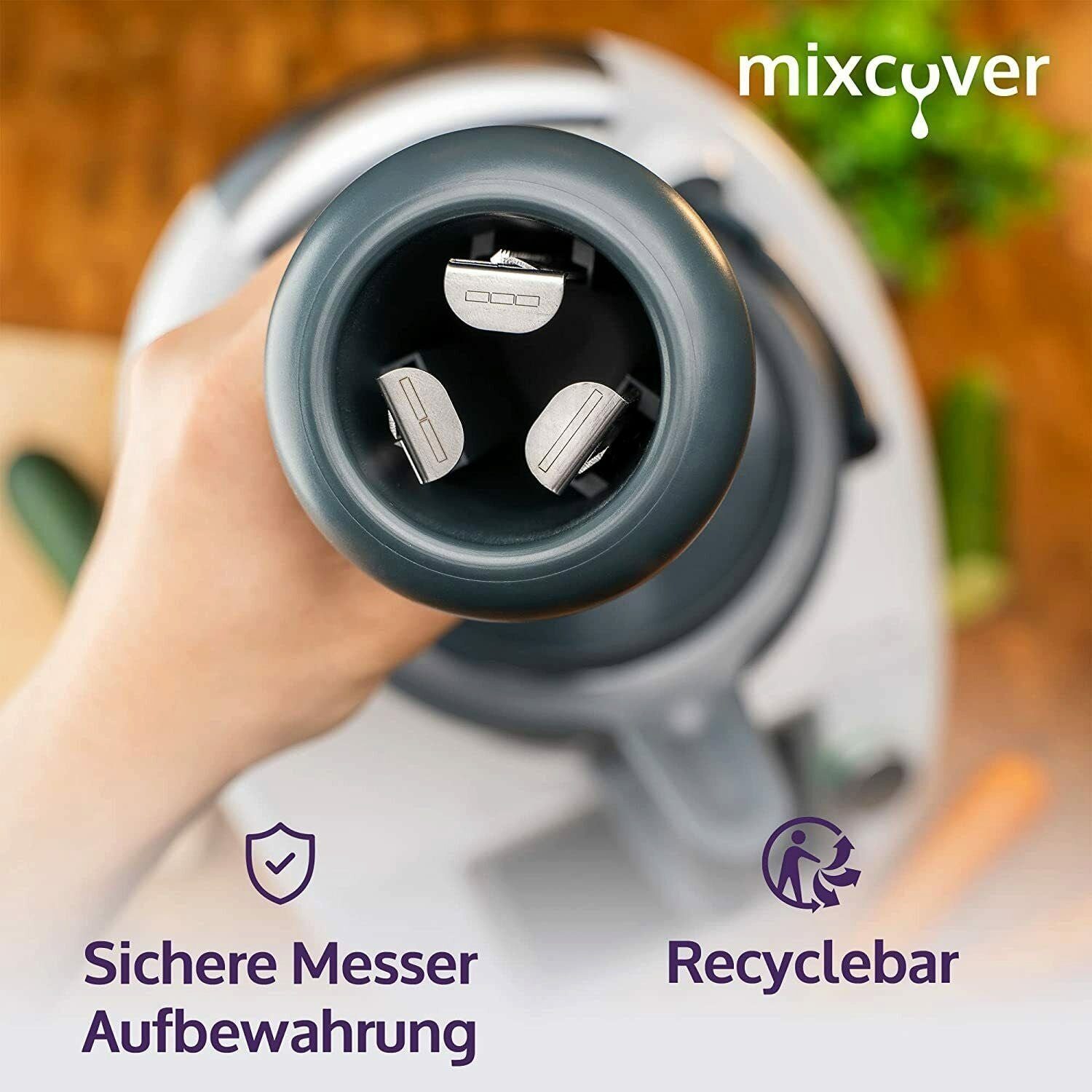 TM5 Mixcover mit Küchenmaschinen-Adapter schneiden Spiralschneider mixcover TM6 kompatibel Thermomix Gemüsenudeln