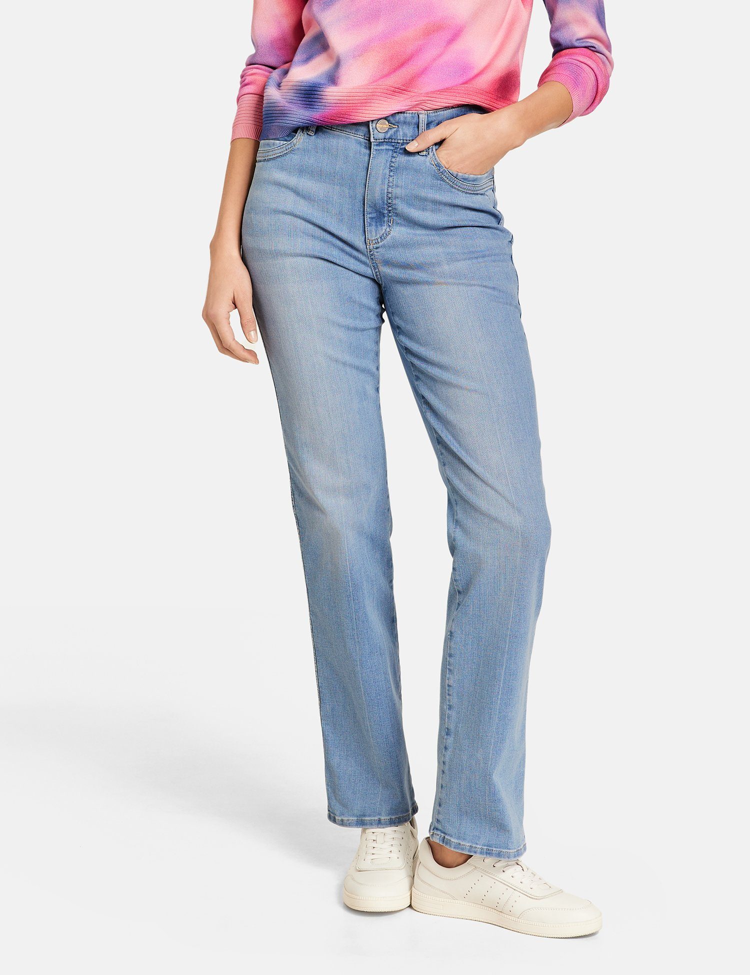 GERRY WEBER Stretch-Jeans 5-Pocket Jeans mit geradem Bein | Stretchjeans