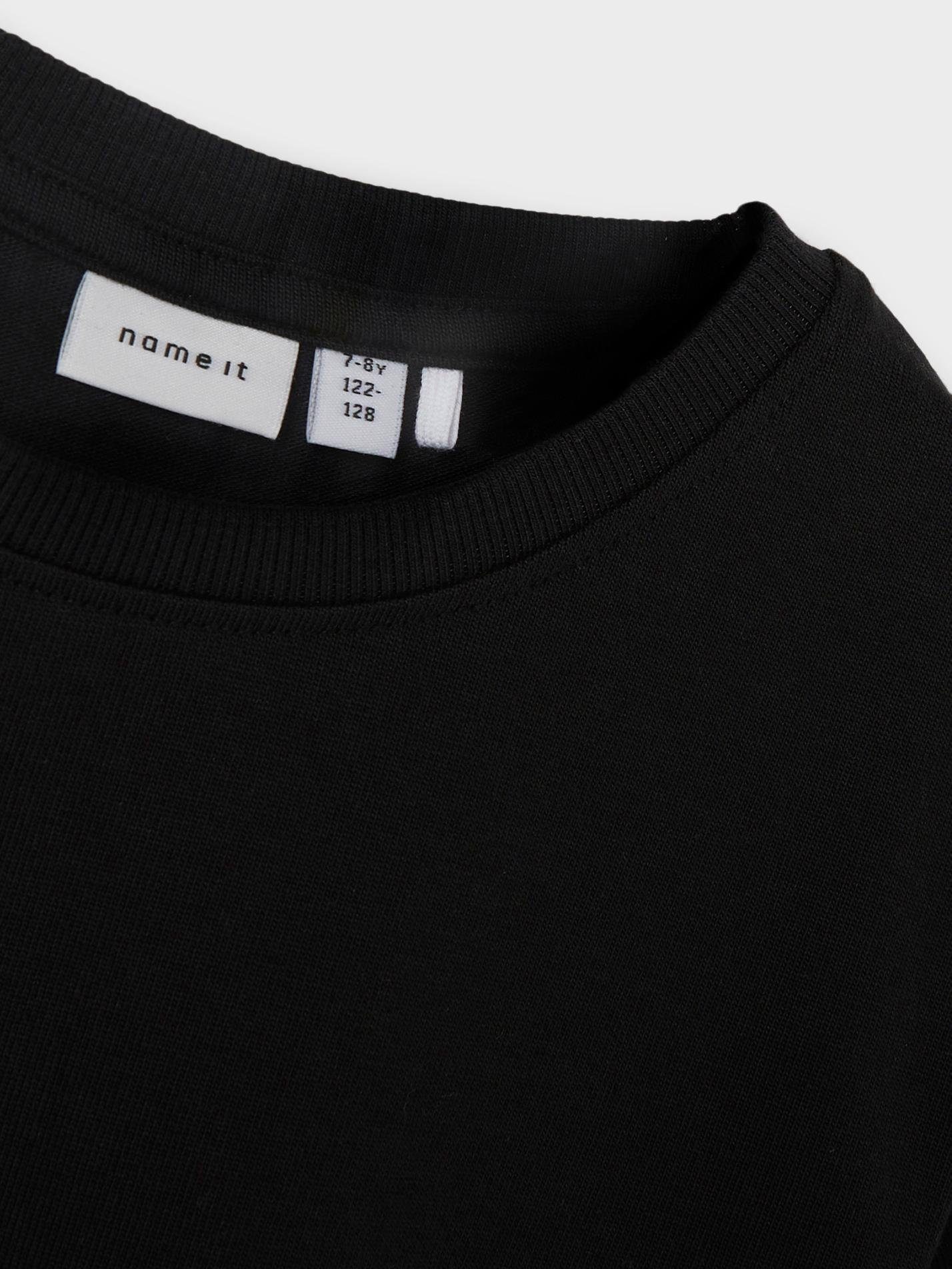 NKMTORSTEN LOOSE black TOP It T-Shirt Name S/S
