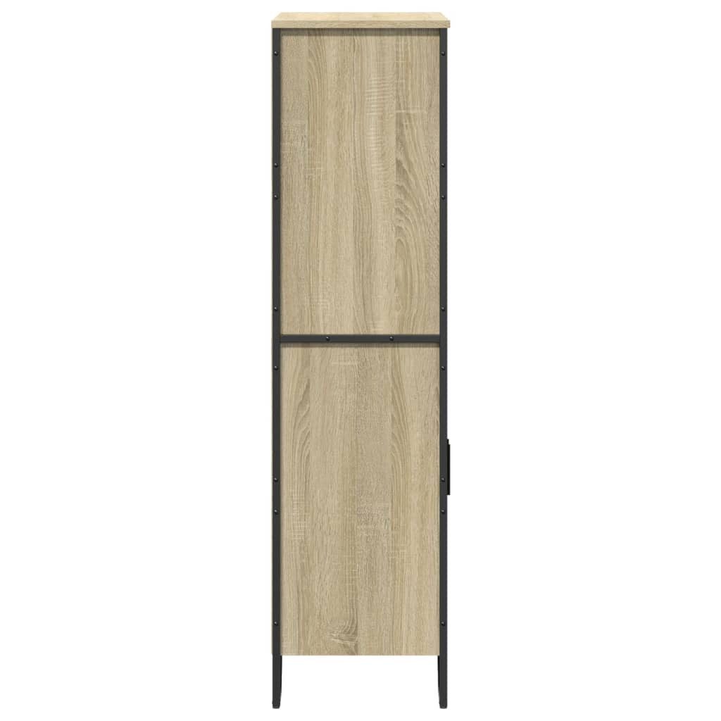 vidaXL Highboard Highboard Sonoma-Eiche 79,5x35,5x137,5 cm Holzwerkstoff (1 St)