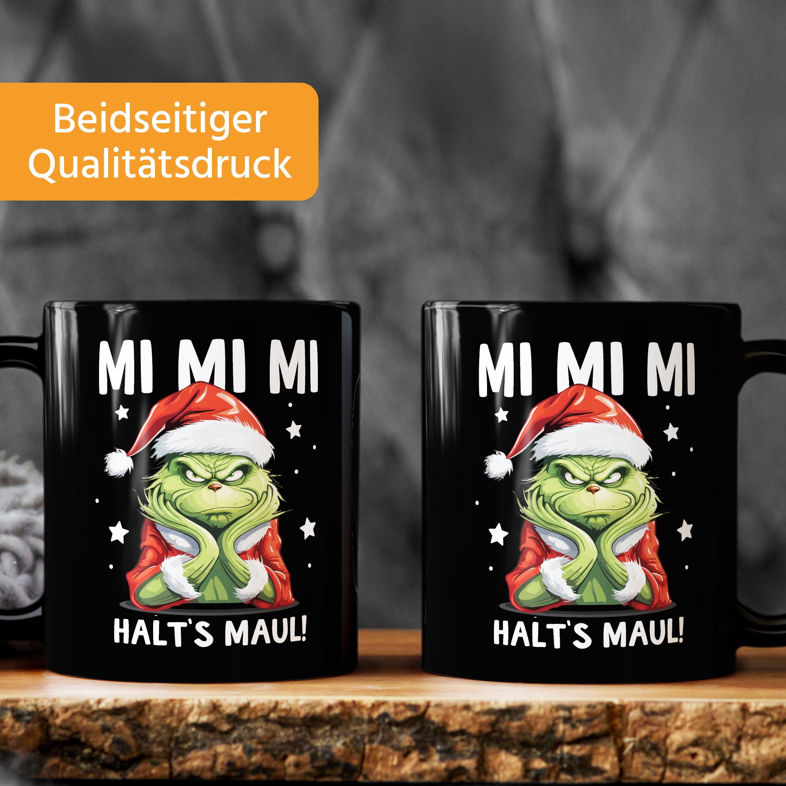 MoonWorks Tasse Grinch Tasse Anti Weihnachten Spruch Ironie Sarkasmus lustige, Keramik