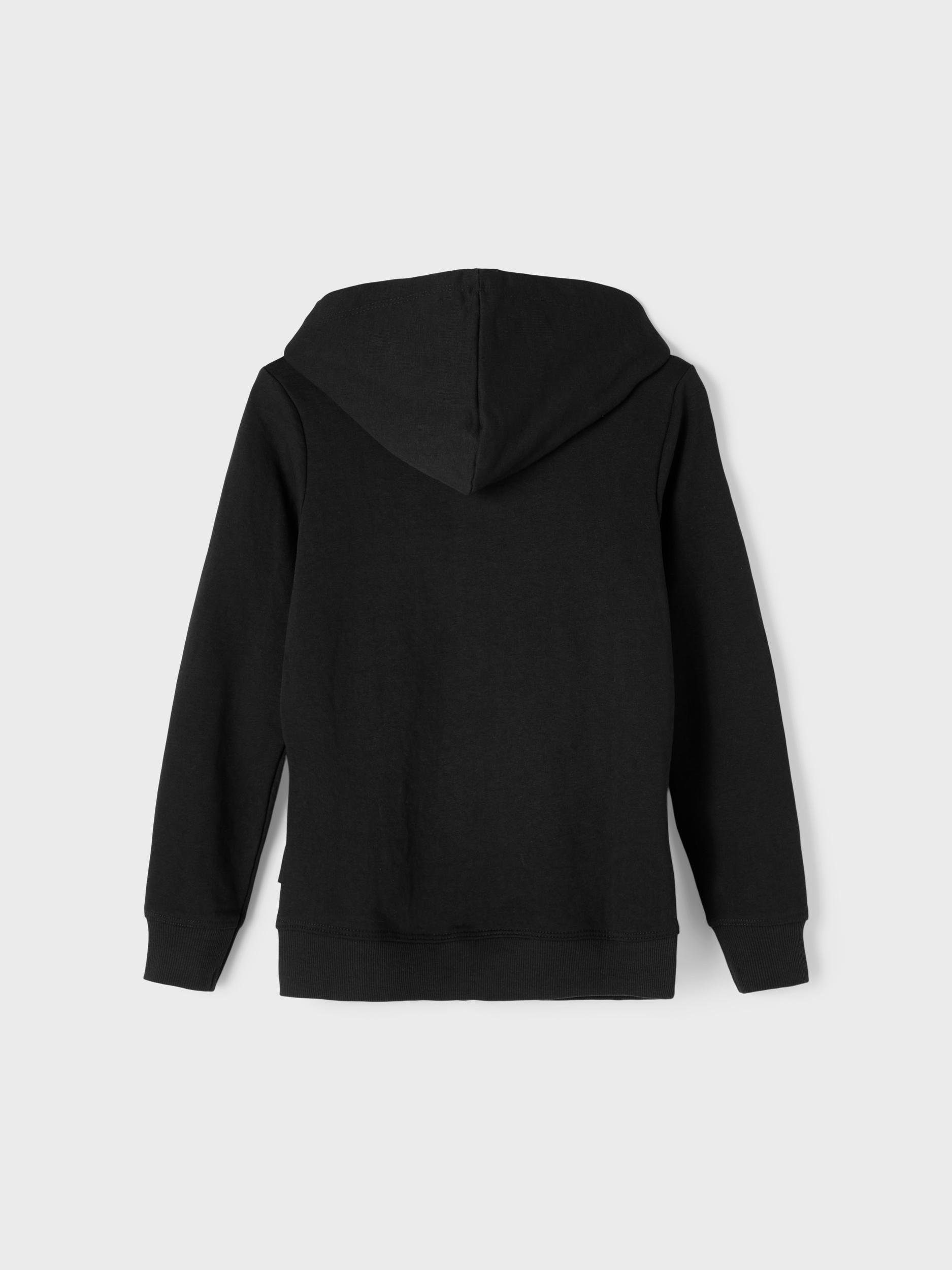 Name It Kapuzensweatjacke NKMNESWEAT – Sweatjacke mit Kängurutasche unifarben, casual, regular fit, Sweatware, Rundhals