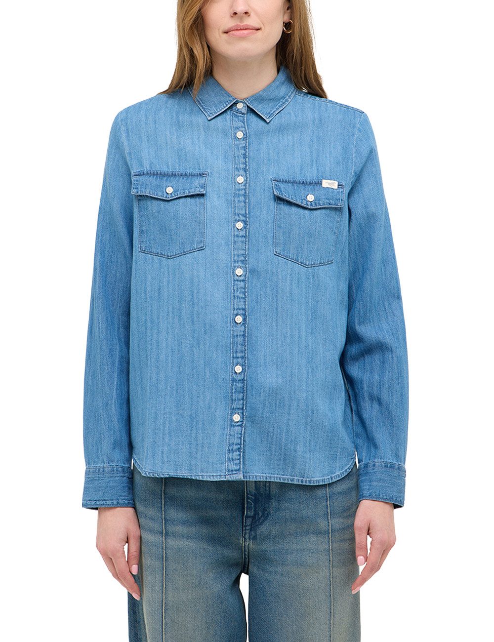 MUSTANG Hemdbluse Damen Style Sedana Basic Shirt