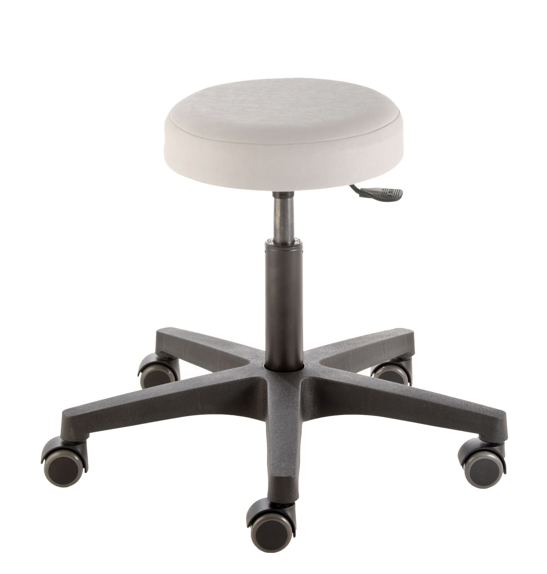 Arbeitshocker Roll- und Drehhocker comfort 4401, Sitzhöhe ca. 46 - 59 cm, Rundsitz