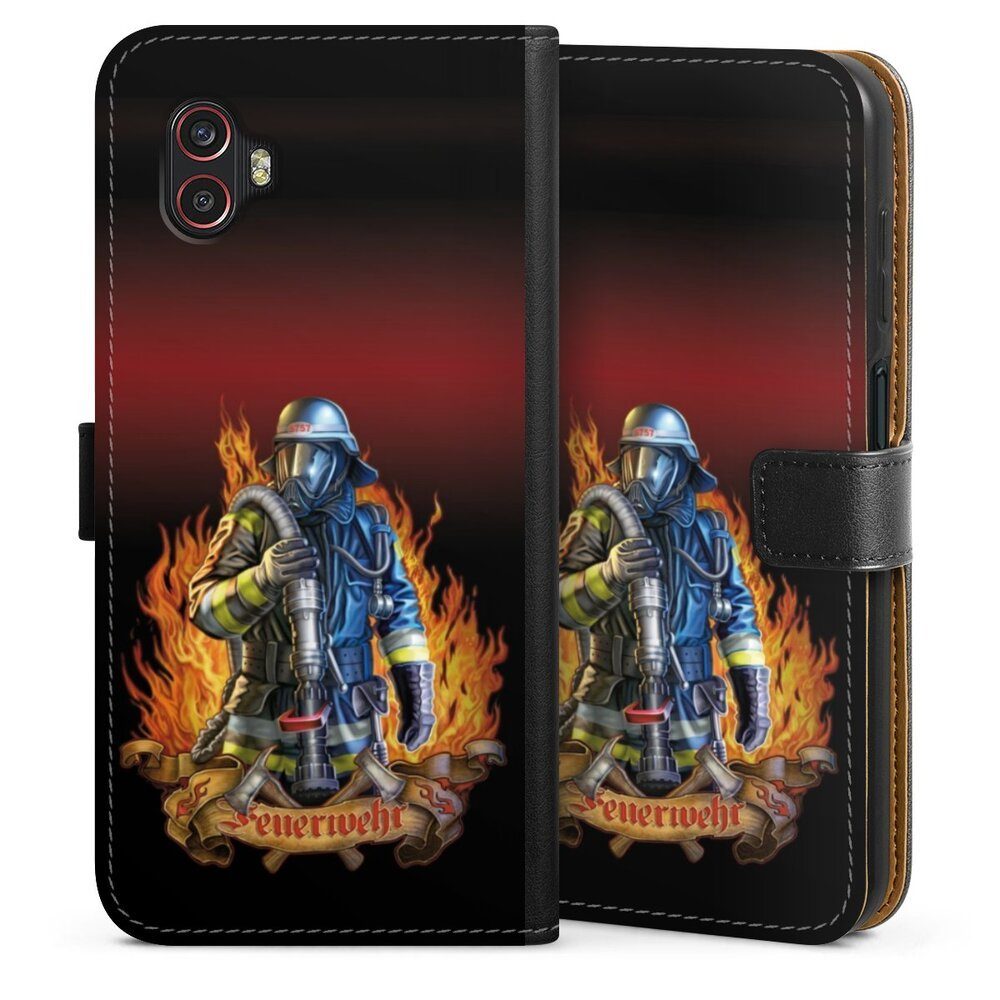 DeinDesign Handyhülle Feuerwehrmann Feuerwehr Beruf Firefighter, Samsung Galaxy XCover 6 Pro Hülle Flip Case Klapphülle