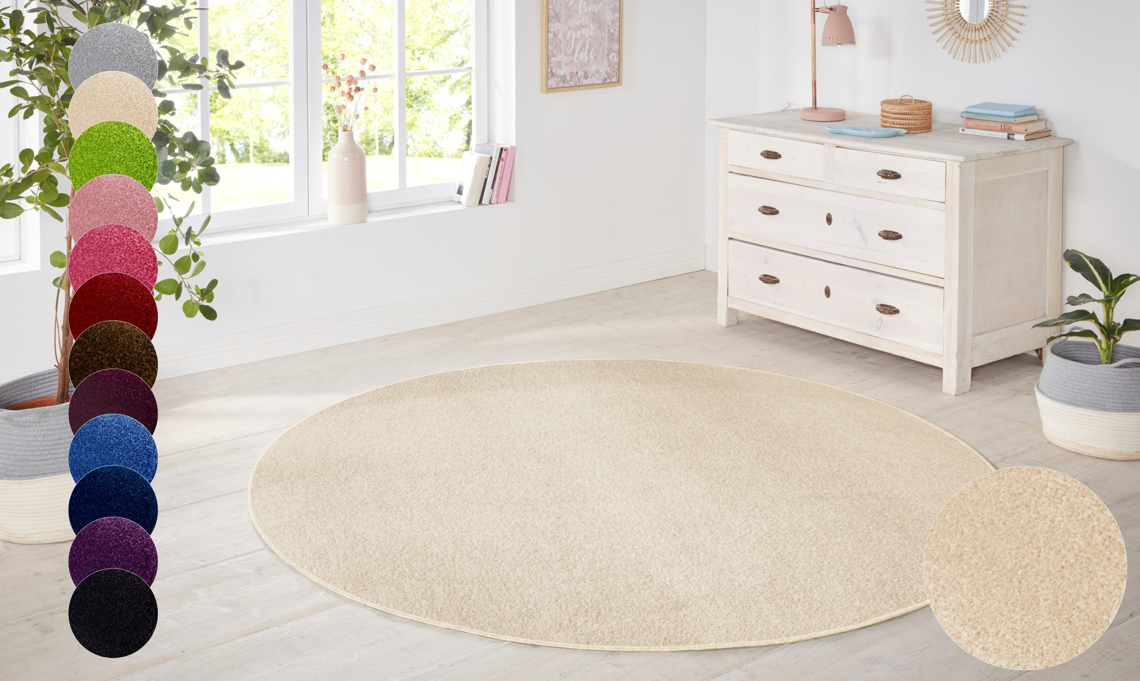 HANSE Home Teppich Shashi, rund, Höhe: günstig online kaufen