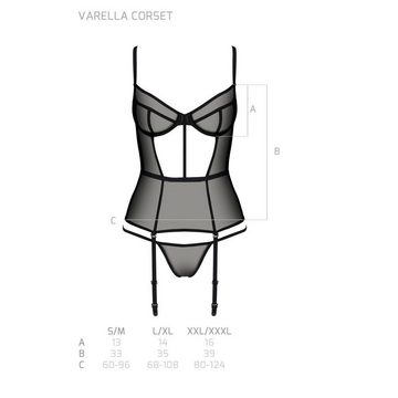 Passion Eco Collection Corsage PE ECO Varella corset black S/M