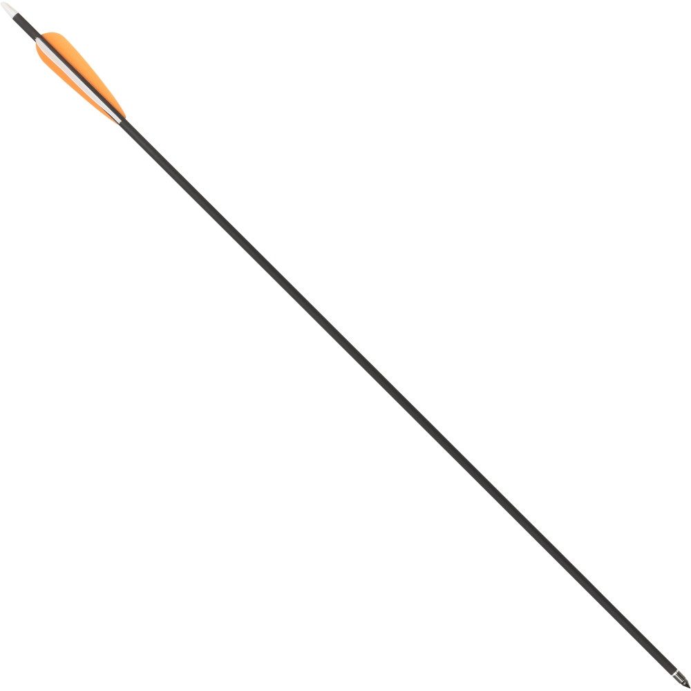 Haller Stahlwarenhaus Carbonpfeil Man Kung Carbonpfeil 30", Schraubspitze, 4" Gummifedern, Schwarz, Spitze schraubbar