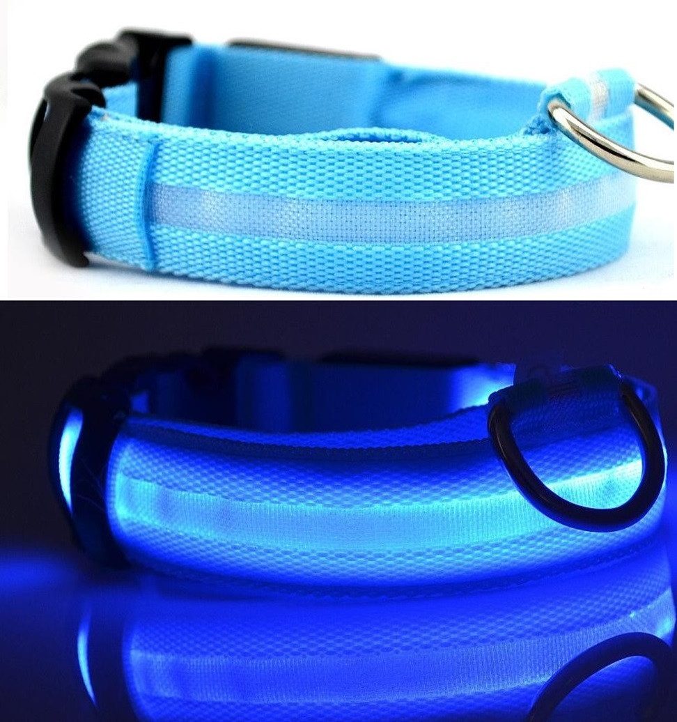 Hundehalsbandleuchte Hundehalsband Leuchthalsband Hund LED USB Aufladbar