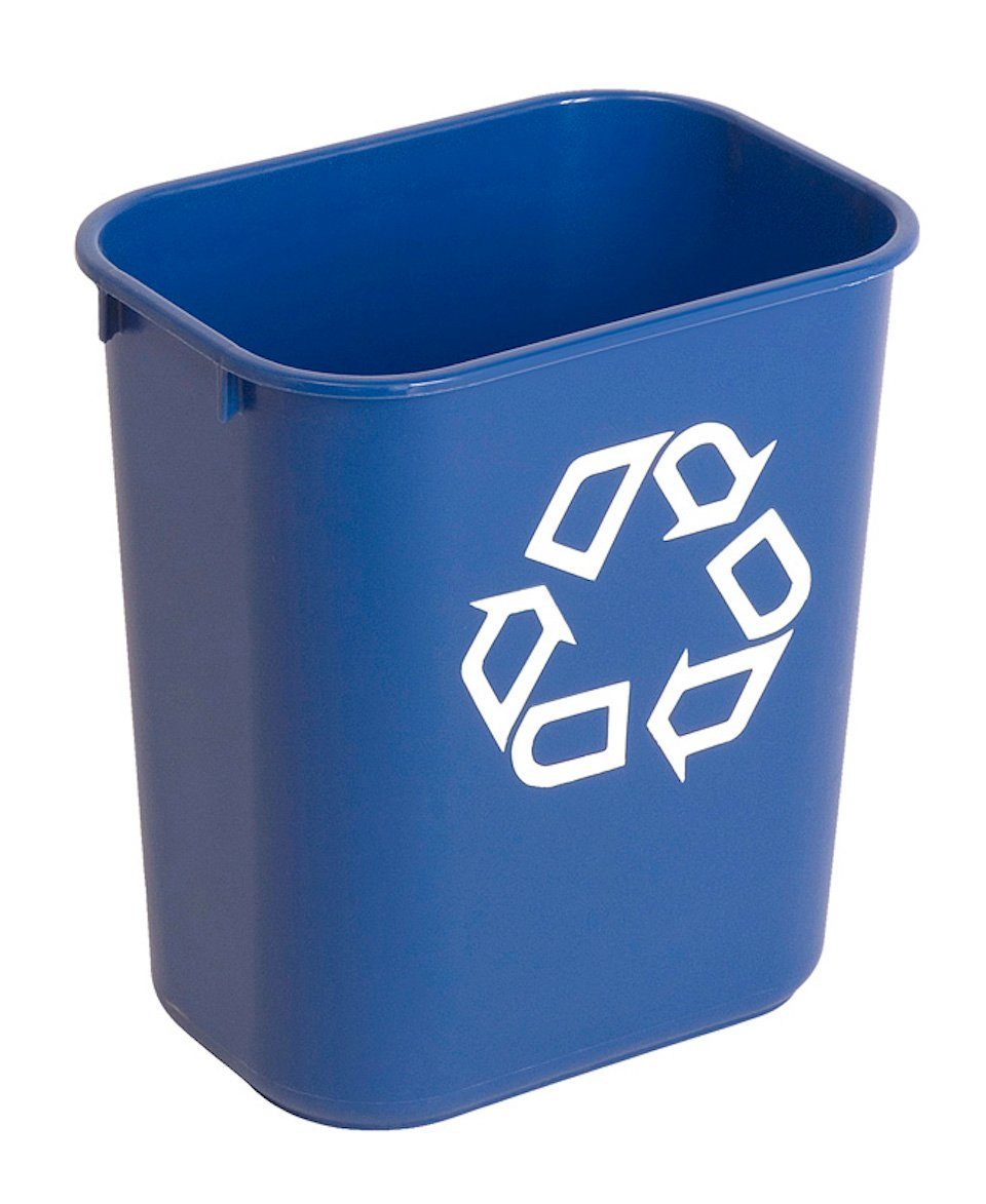 PROREGAL® Mülltrennsystem Rechteckiger Abfallbehälter aus Polyethylen, Blau