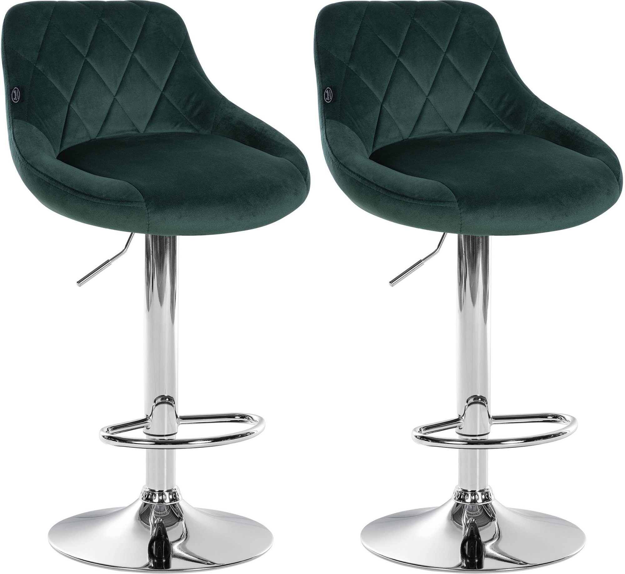 CLP Barhocker Lazio Samt (2er Set, günstig online kaufen