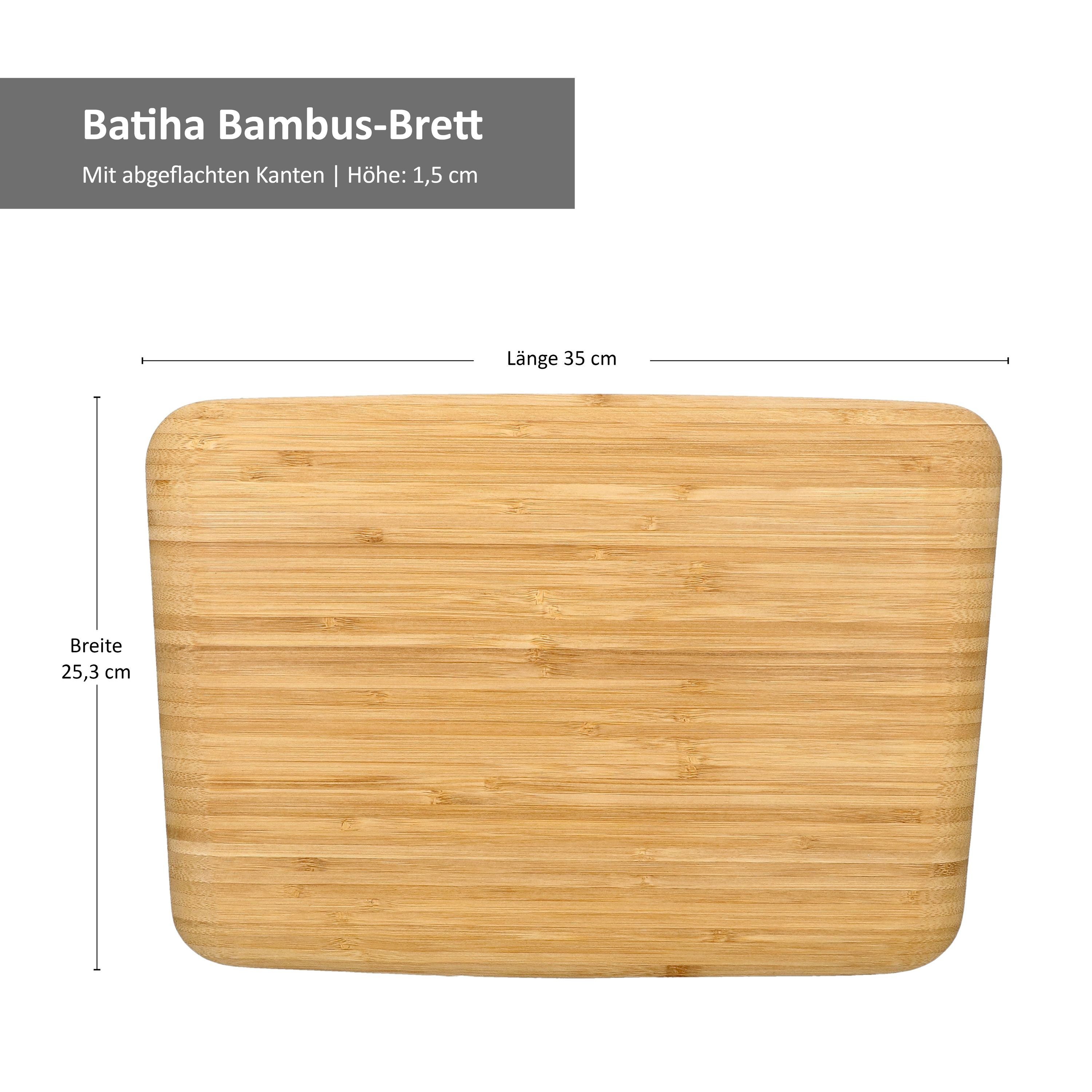 24501324 Schneidebrett Batiha - Schneidebrett 25x35x1,5cm Bambus MamboCat