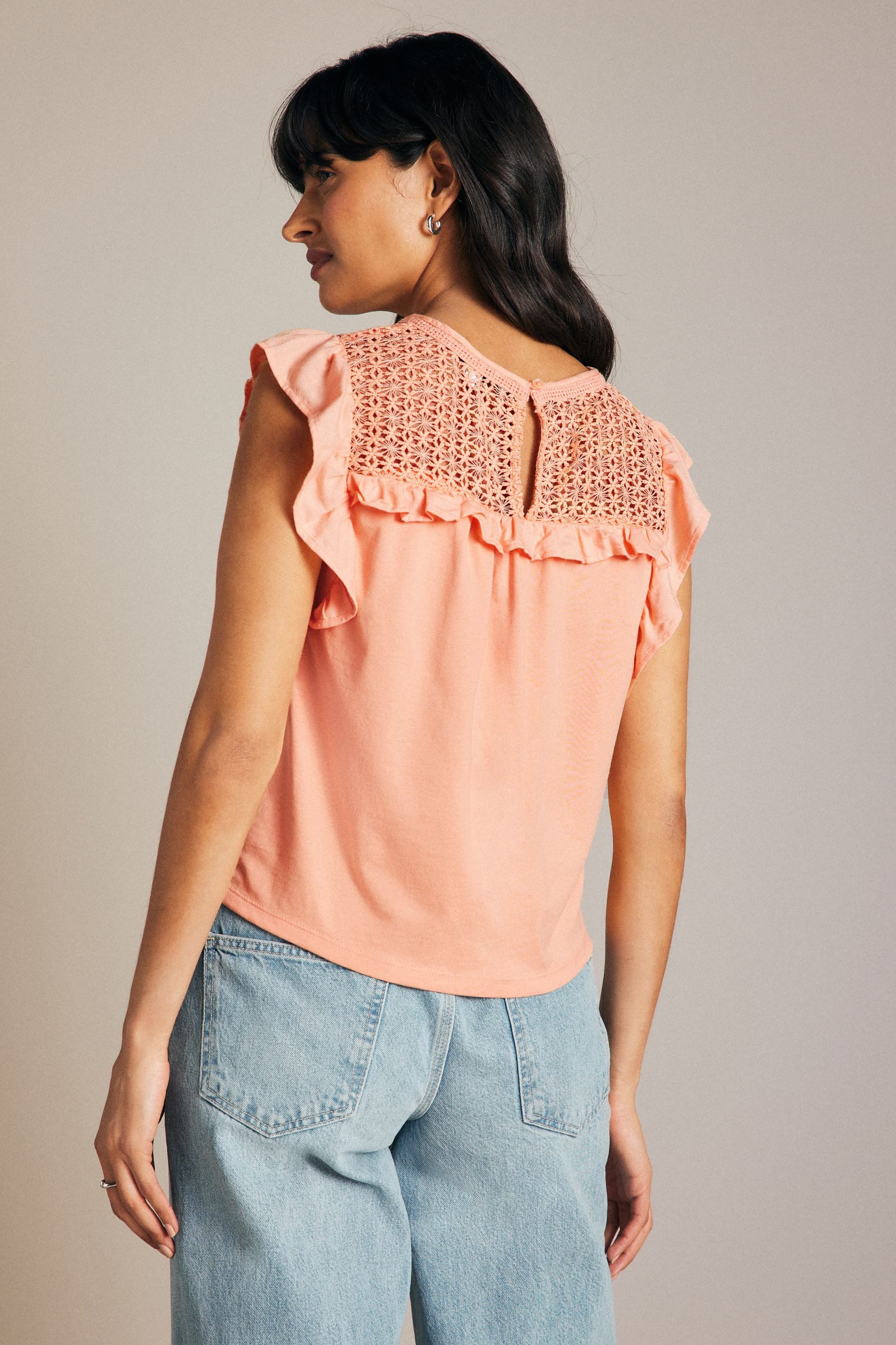 Next Blusentop Sommerbluse mit Spitzeneinsatz und günstig online kaufen