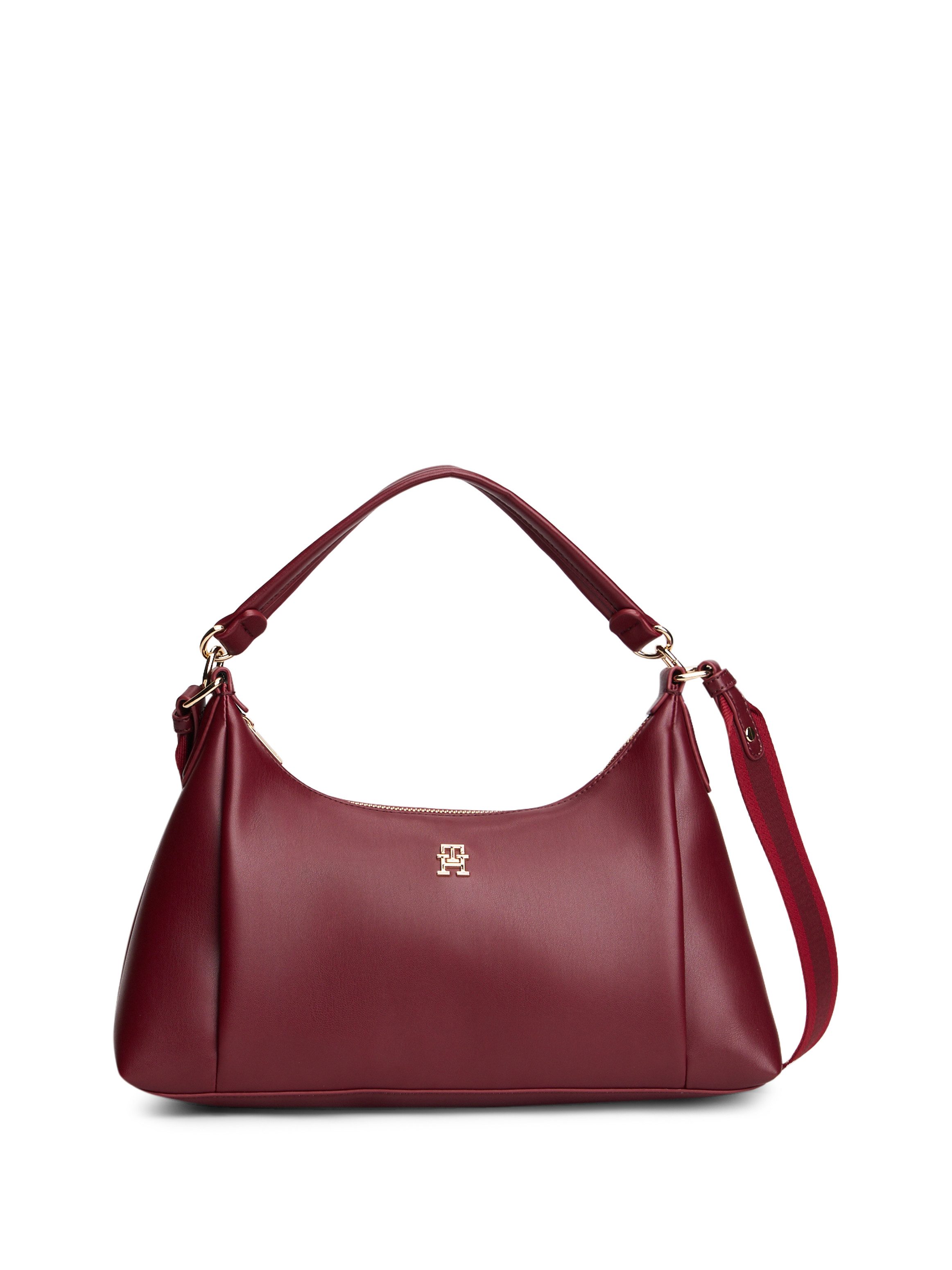 Tommy Hilfiger Schultertasche TH ESSENTIAL SHOULDER BAG, Damen Umhängetasche, Tragetasche mit edlem TH-Schmucklogo