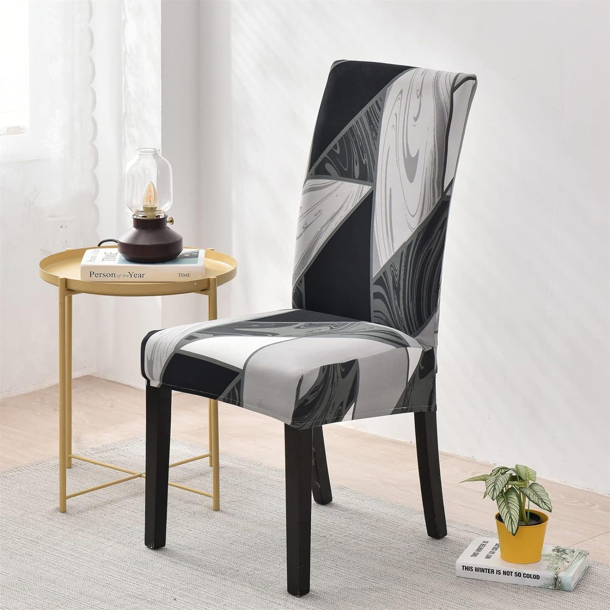 Kaufe 1 Stücke PU Leder Elastische Stuhl Sitzbezug Esszimmer Sitze