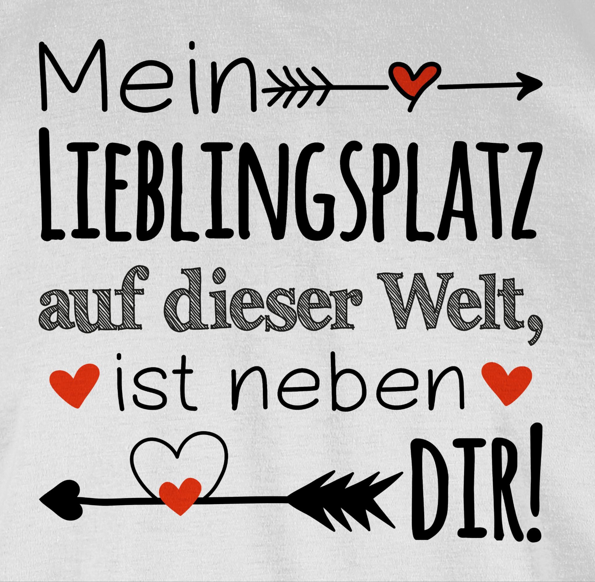Shirtracer T-Shirt Mein Lieblingsplatz auf dieser Welt ist neben dir I Geschenk Beziehung Valentinstag Partner Liebe