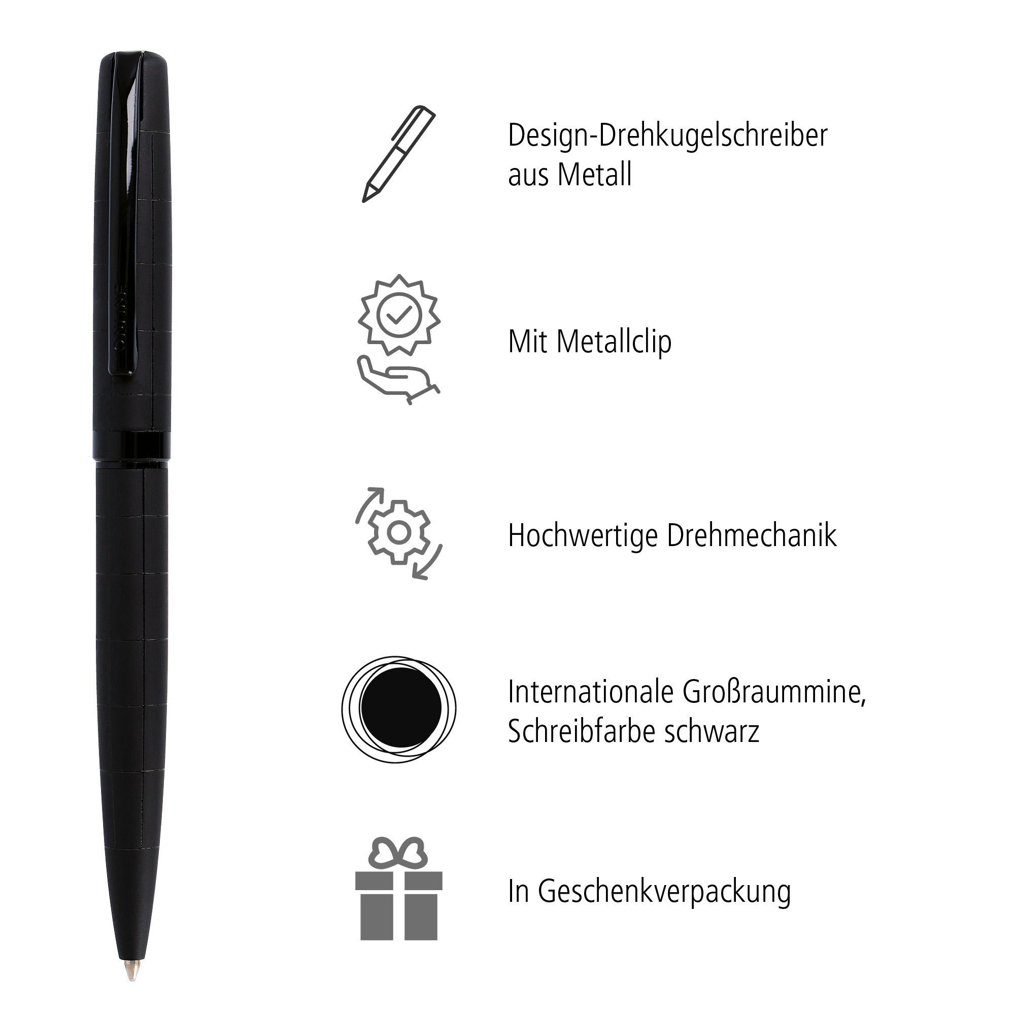 Online Pen Kugelschreiber Eleganza in Style Black Drehkugelschreiber, Geschenkbox