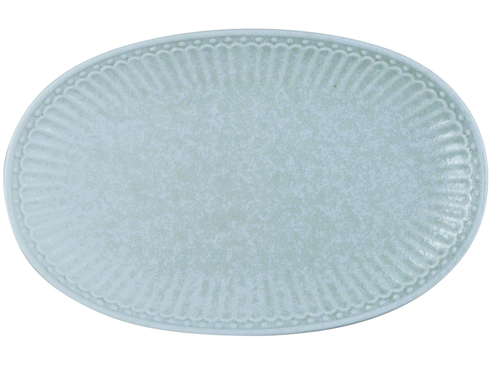 Greengate Servierschüssel Alice Servierplatte ice blue 23x14,5cm, Porzellan, (Platten)