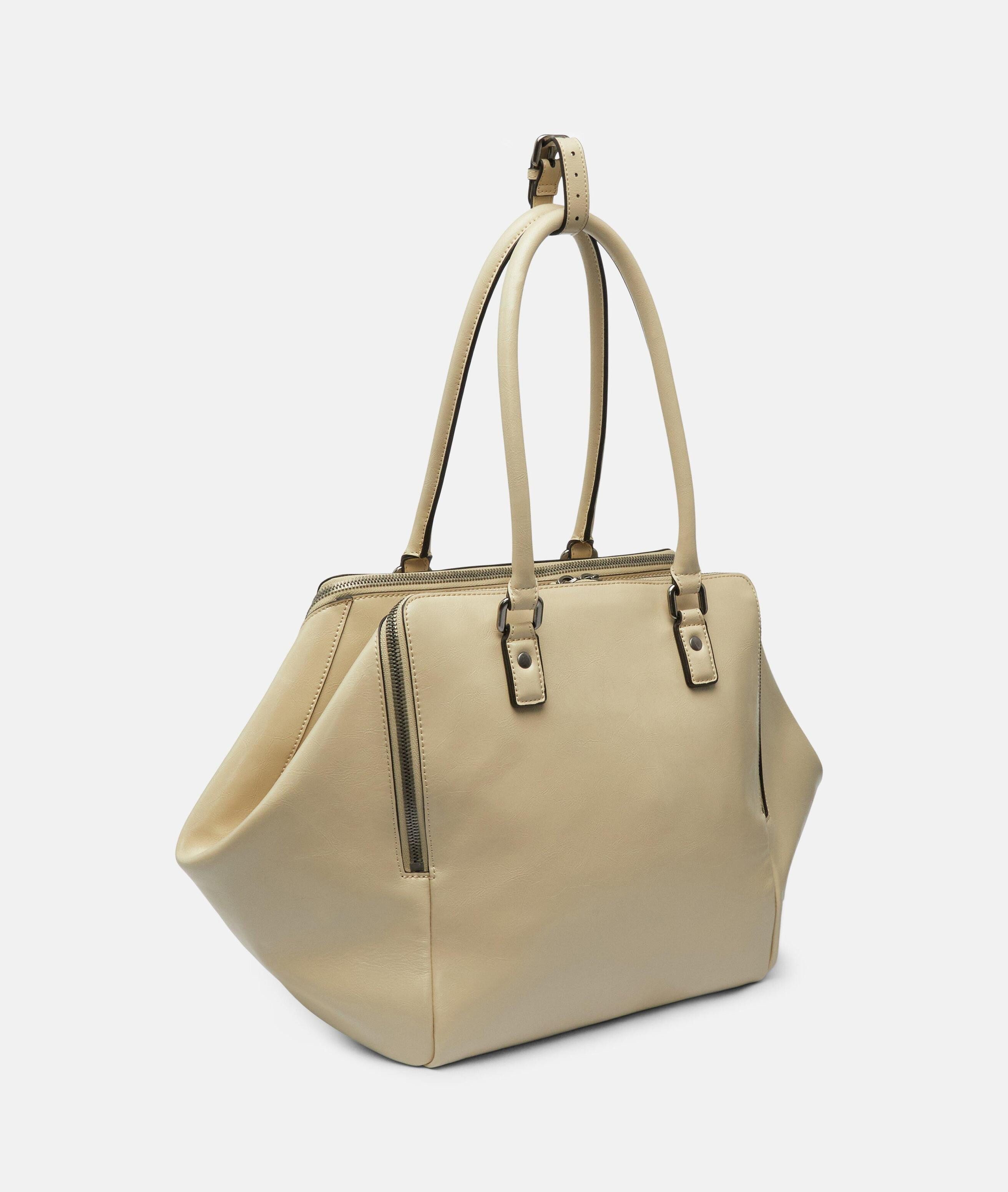 Liebeskind Berlin Schultertasche Archive Kayla Satchel L, Geräumige Schultertasche in Lacklederoptik mit glossy Finish