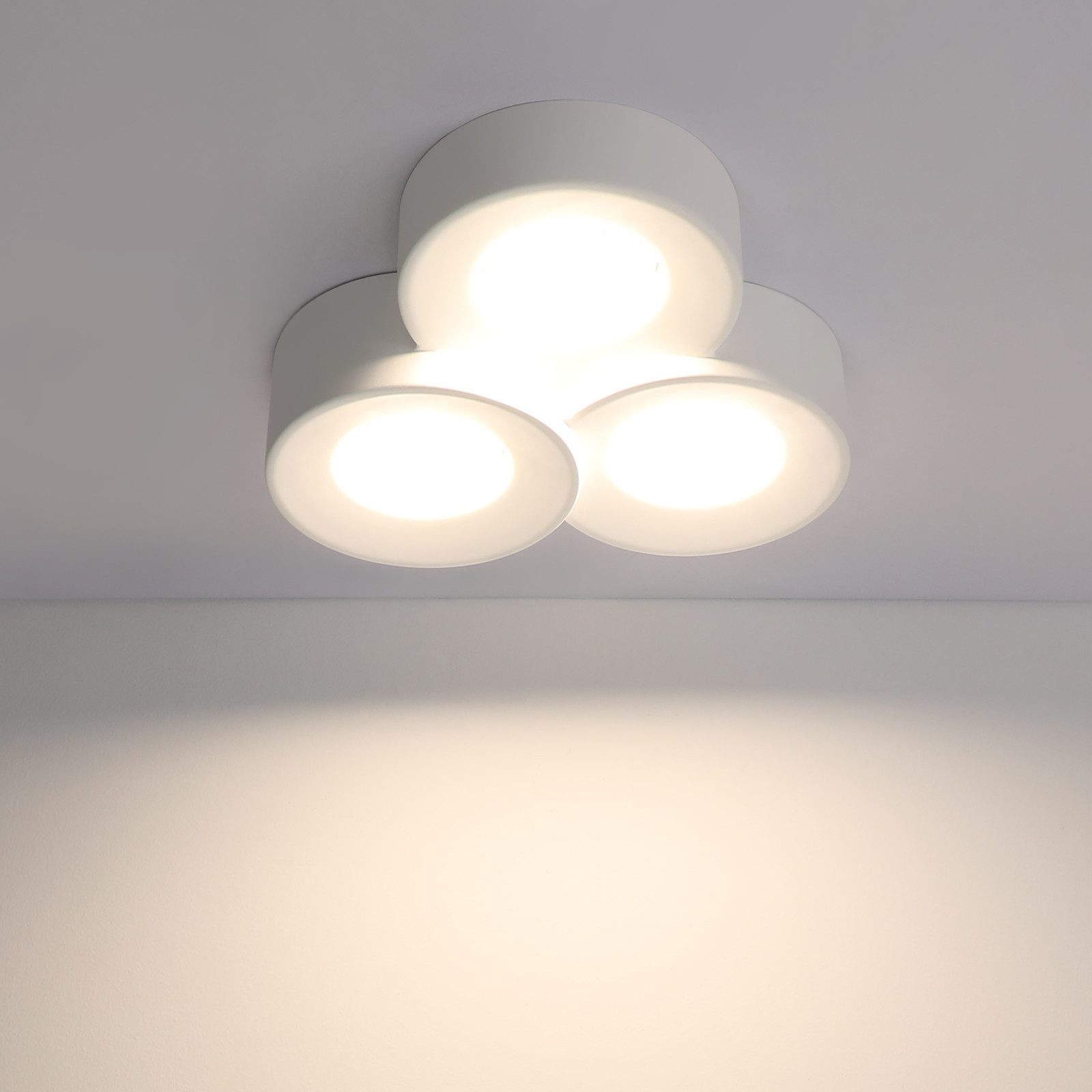 ZMH Aufbauleuchte Weiß GU10 Deckenstrahler aus Gips Modern klein ür Küche Wohnzimmer, Einfache Installation, ohne Leuchtmittel, Modern klein Deckenlampe Max.40W für Kunstausstellung Flur