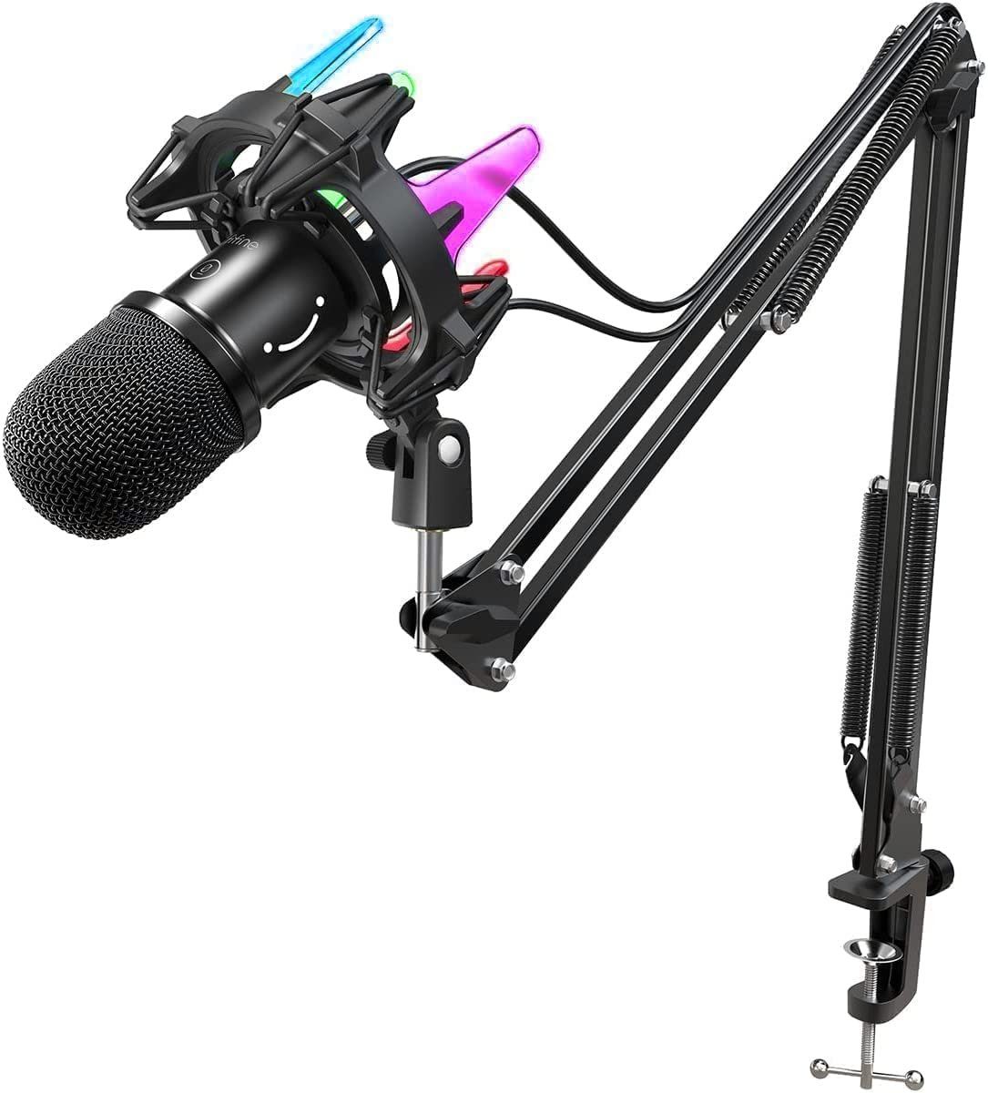 Mikrofon USB Metall Mikrofon Set Streaming mit Mikrofonarm