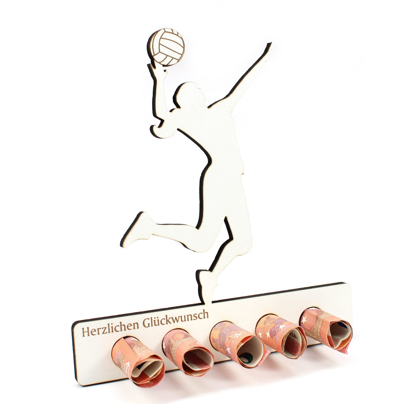 Dekolando Geschenkkarte Geschenk Volleyball Beachvolleyball Volleyballer Fan Geldgeschenk