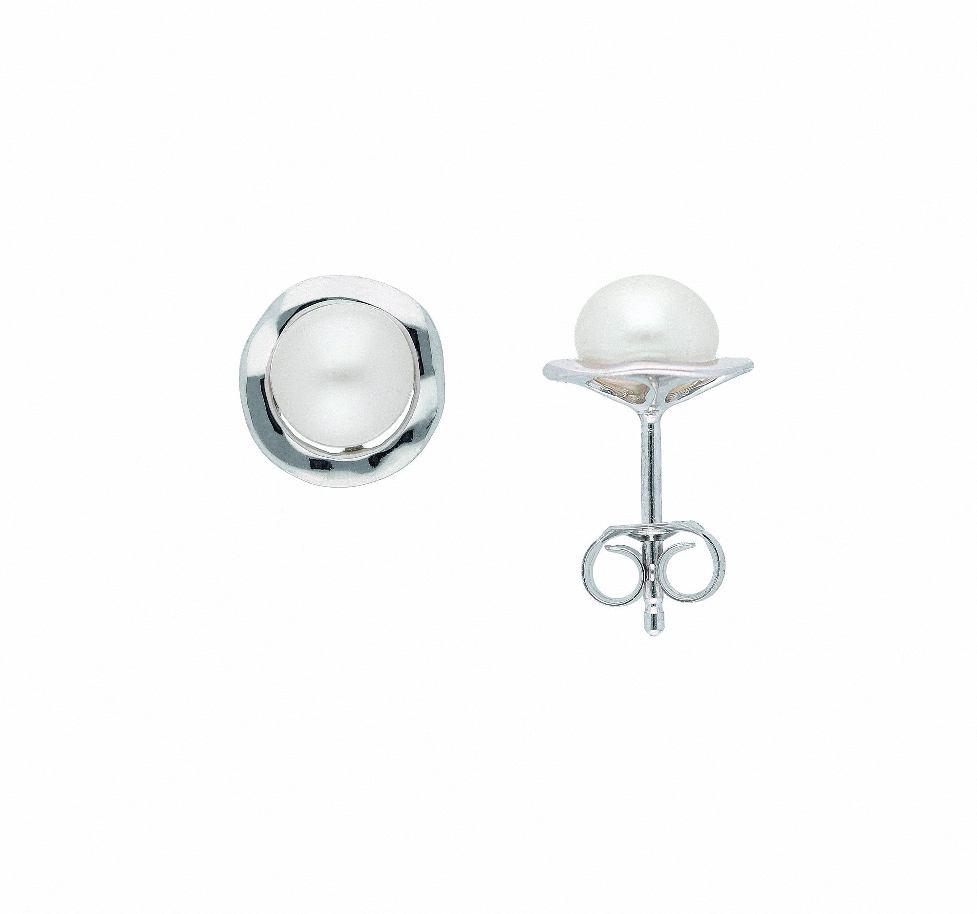 Adelia´s Paar Ohrhänger Damen 925 Silber Ohrringe Ohrstecker mit Süßwasser Zuchtperle, mit Süßwasser Zuchtperle Silberschmuck für Damen