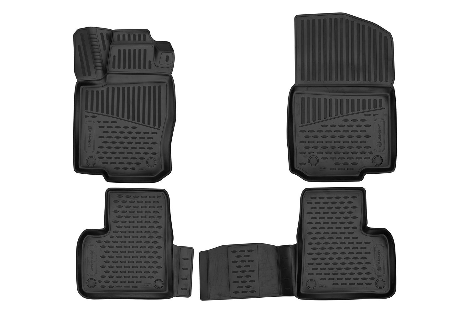 LEMENT Auto-Fußmatten 3D-Gummimatten passend für MERCEDES-BENZ GLE-Class Coupe 2015–2019 (4 St), für Mercedes-Benz GLE-Class Pkw, Passgenau
