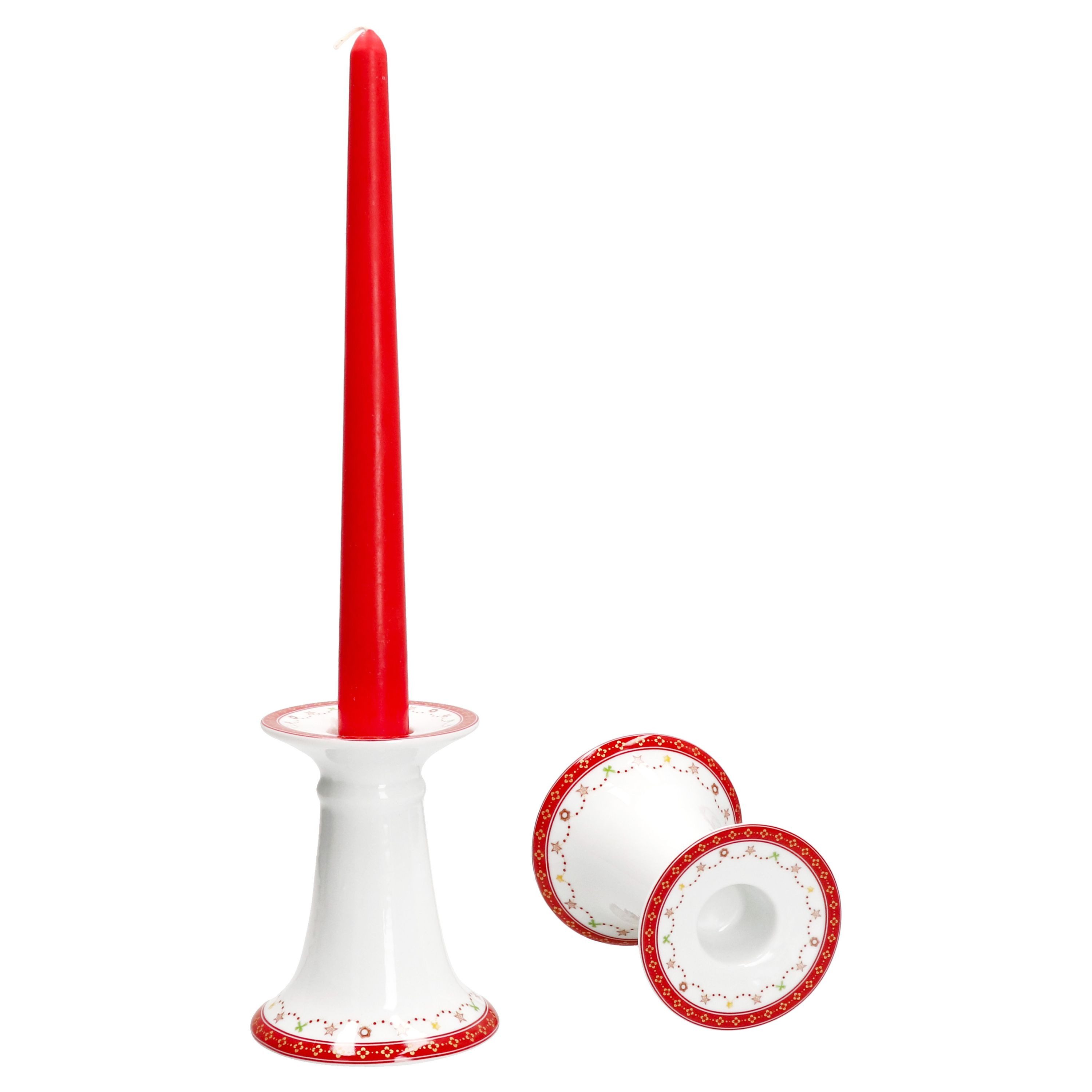 MamboCat Kerzenhalter 2x Kerzenhalter Weihnachtstraum Höhe 10,7cm Stabkerze günstig online kaufen