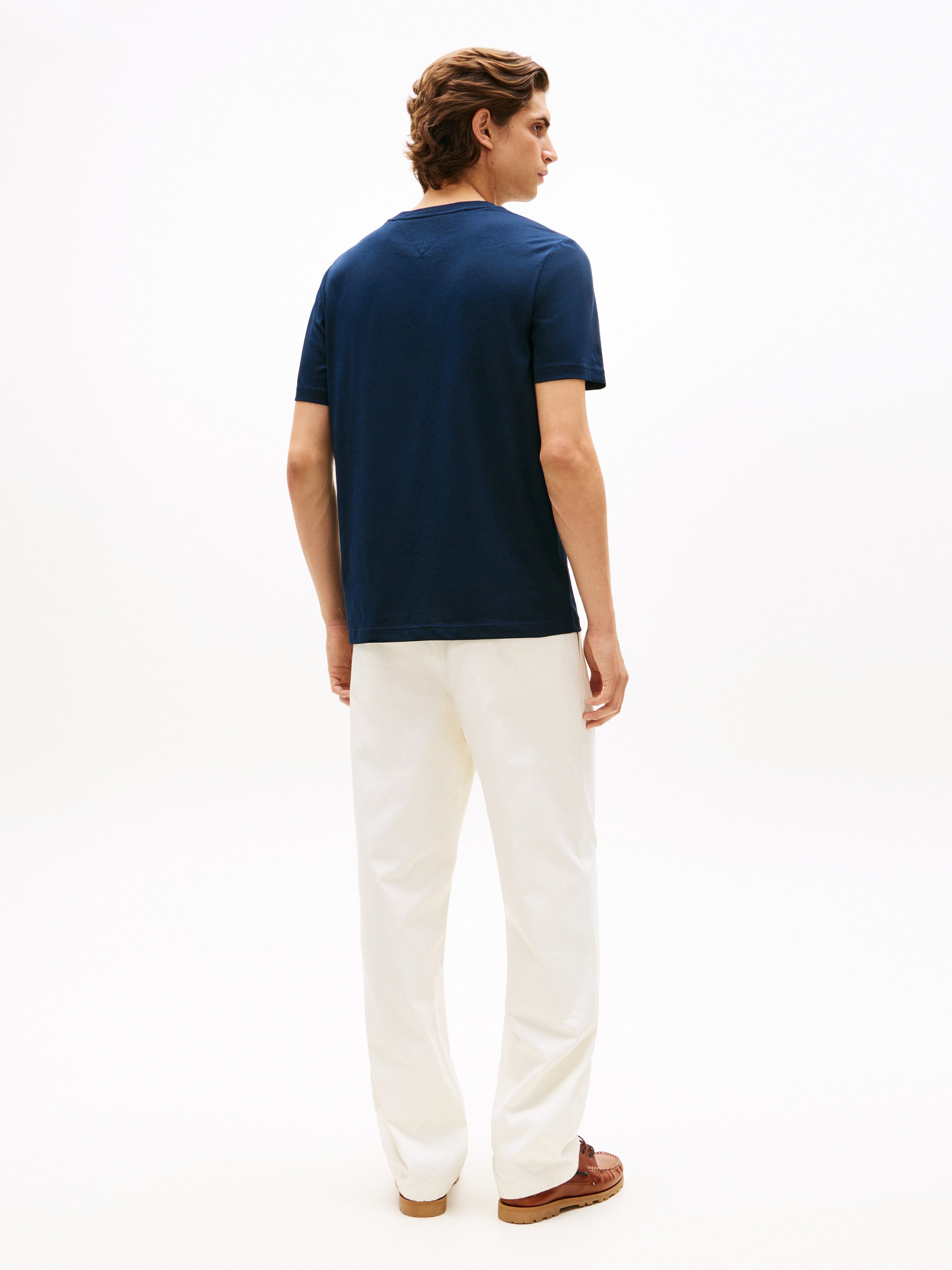 Tommy Hilfiger T-Shirt BRAND LOVE TEXT BOX regular fit, gerippter Rundhals – Bild 5 von 5