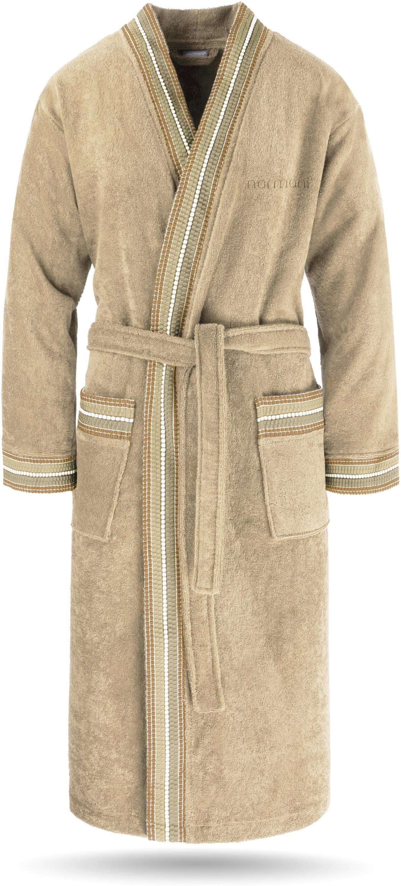 normani Bademantel Bademantel Lean, Bio-Baumwolle, Schalkragen, Bindegürtel günstig online kaufen