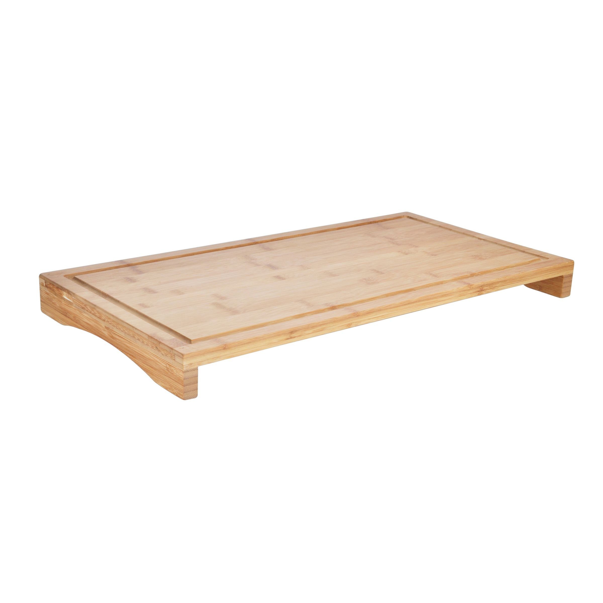XL Gravidus Bambus Herd-Abdeckplatte - Küchenbrett Brett Holz Schneidebrett Abdeckplatte Platte
